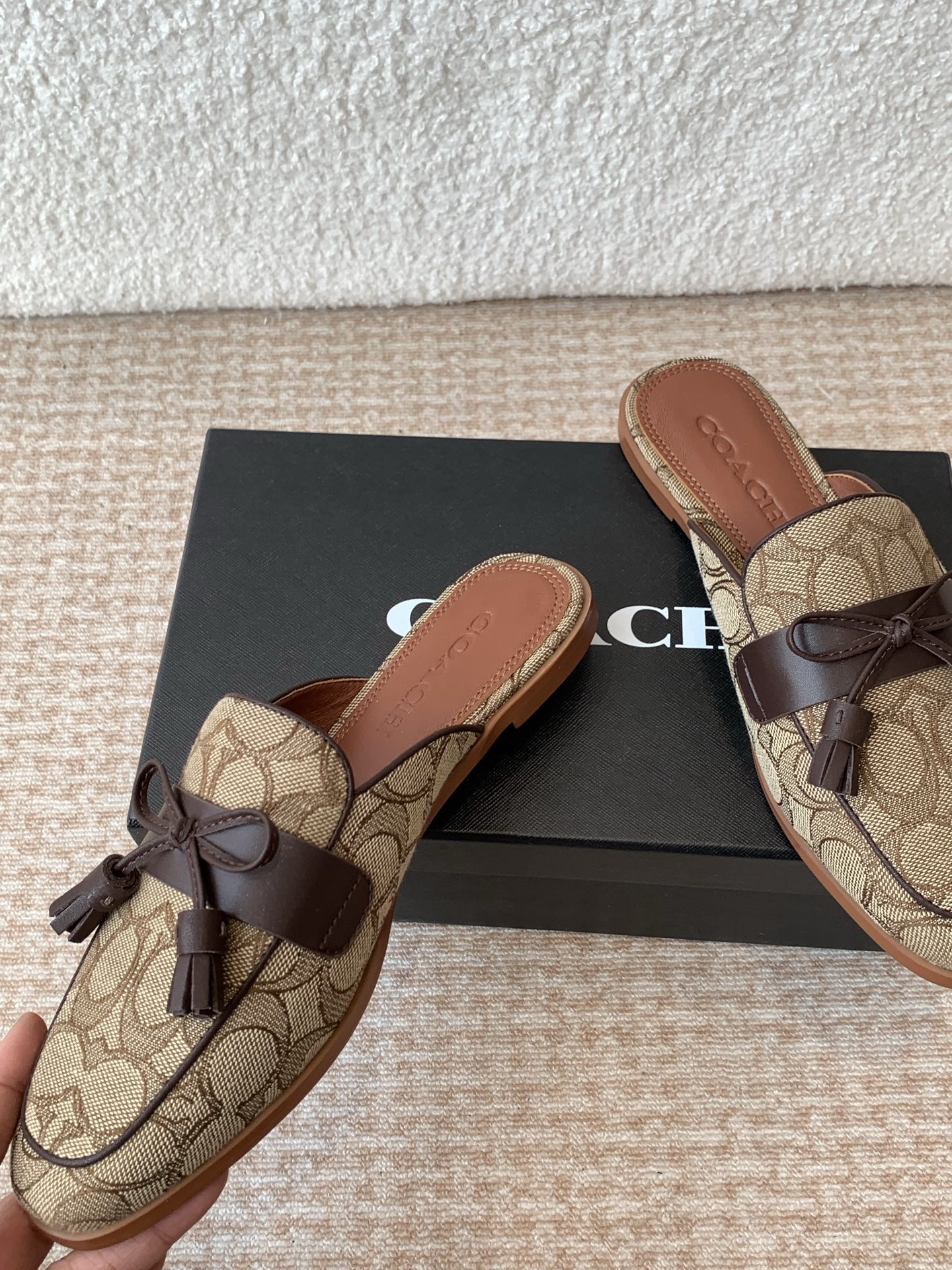 P441COACH/Cycling Müller Slippers: Canvas, Water and Wool, Rubber Base, Size #35-41 - 图片 4
