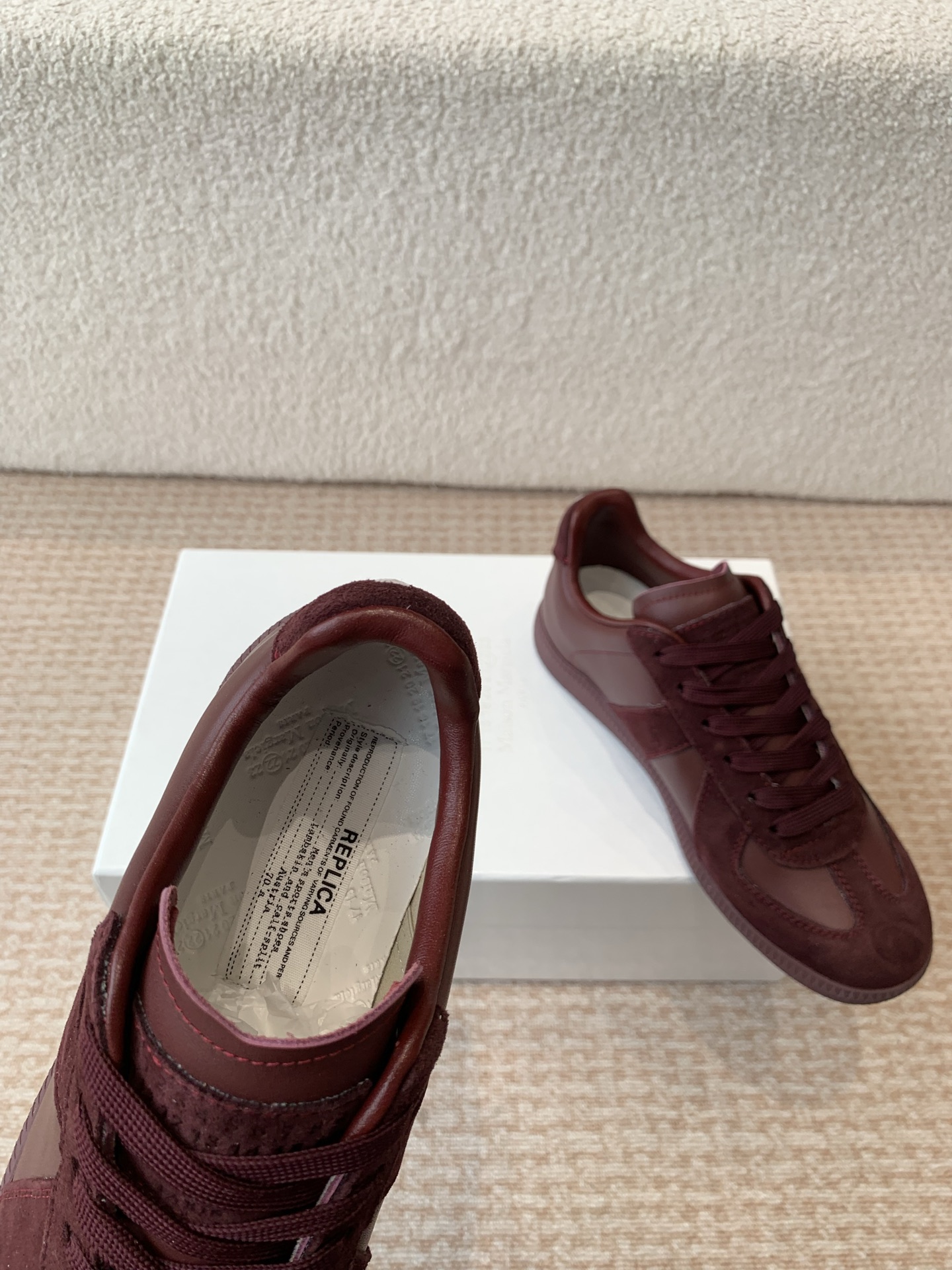 P280MaisonMargiela MM6 Margiela Parejas modelos Inkjet graffiti Lienzo zapatos de entrenamiento alem