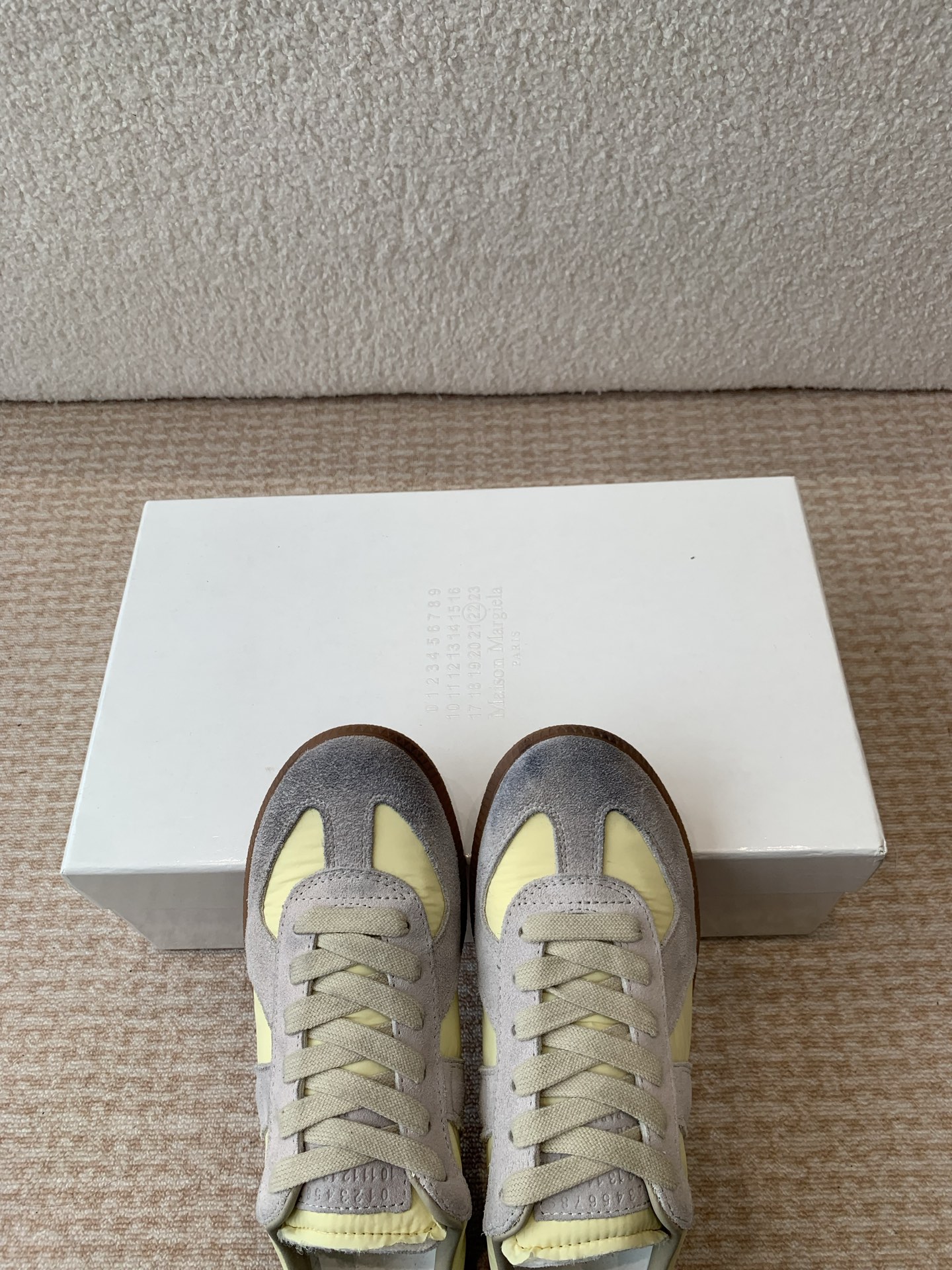 P280MaisonMargiela MM6 Margiela Parejas modelos Inkjet graffiti Lienzo zapatos de entrenamiento alem