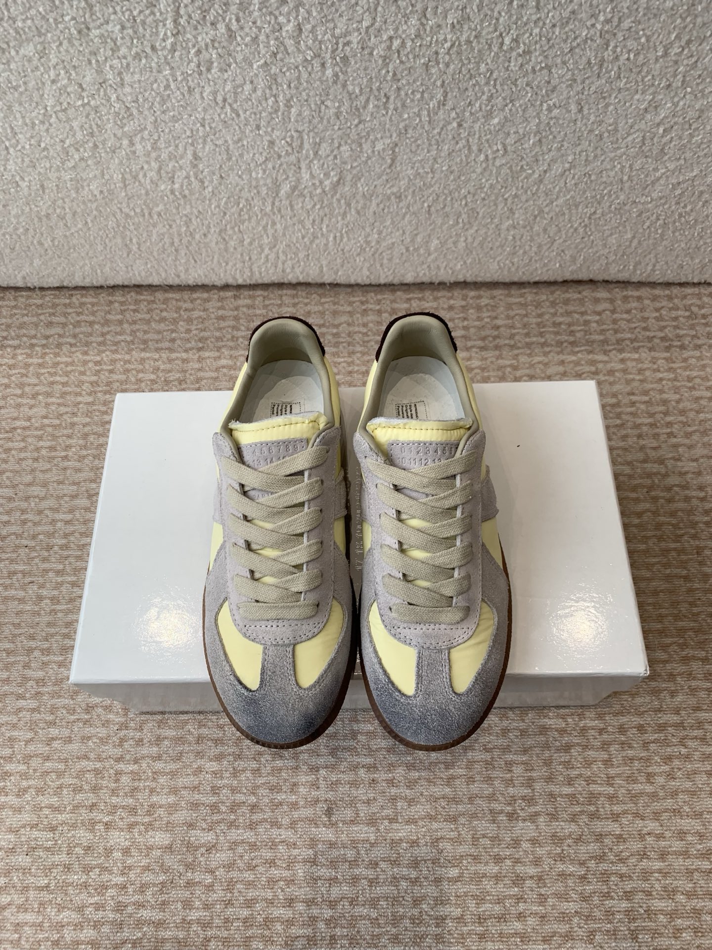 P280MaisonMargiela MM6 Margiela Parejas modelos Inkjet graffiti Lienzo zapatos de entrenamiento alem
