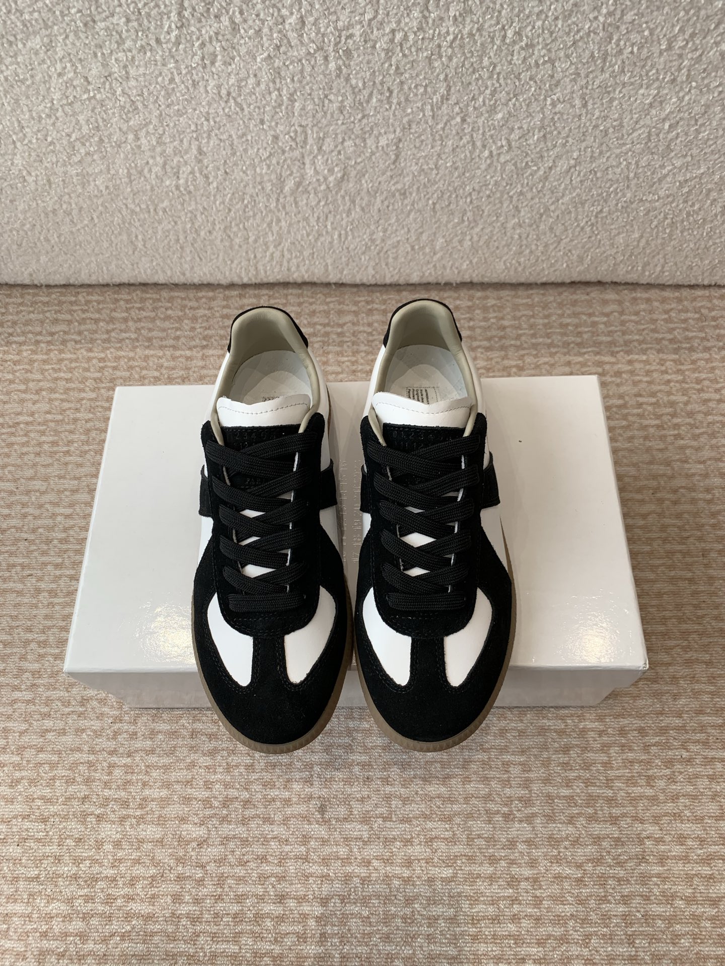 P280MaisonMargiela MM6 Margiela Parejas modelos Inkjet graffiti Lienzo zapatos de entrenamiento alem