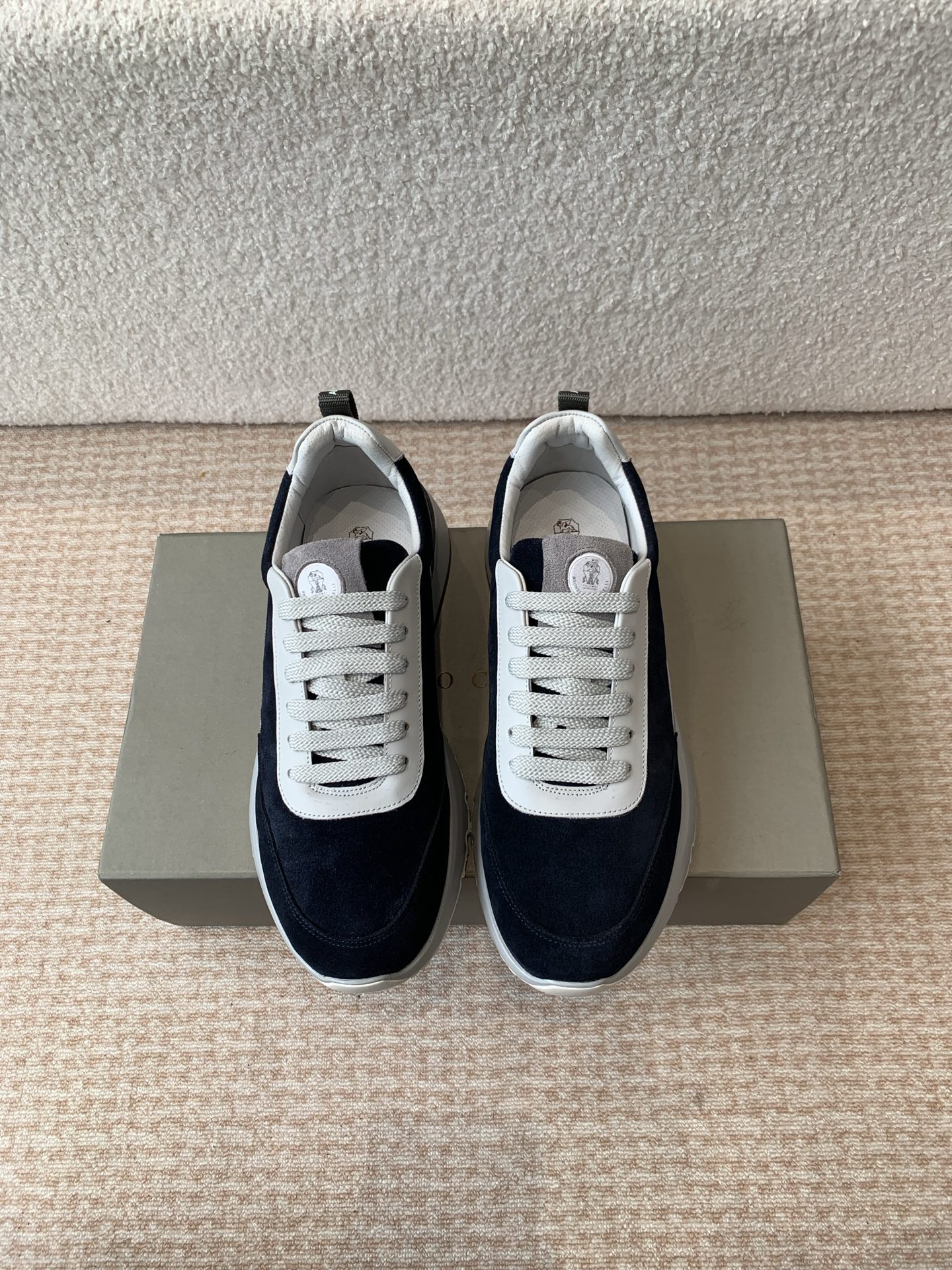 P300Brunello Cucinelli 25ss Latest Bc Zapatos casuales con cordones para hombre Parte superior Piel 