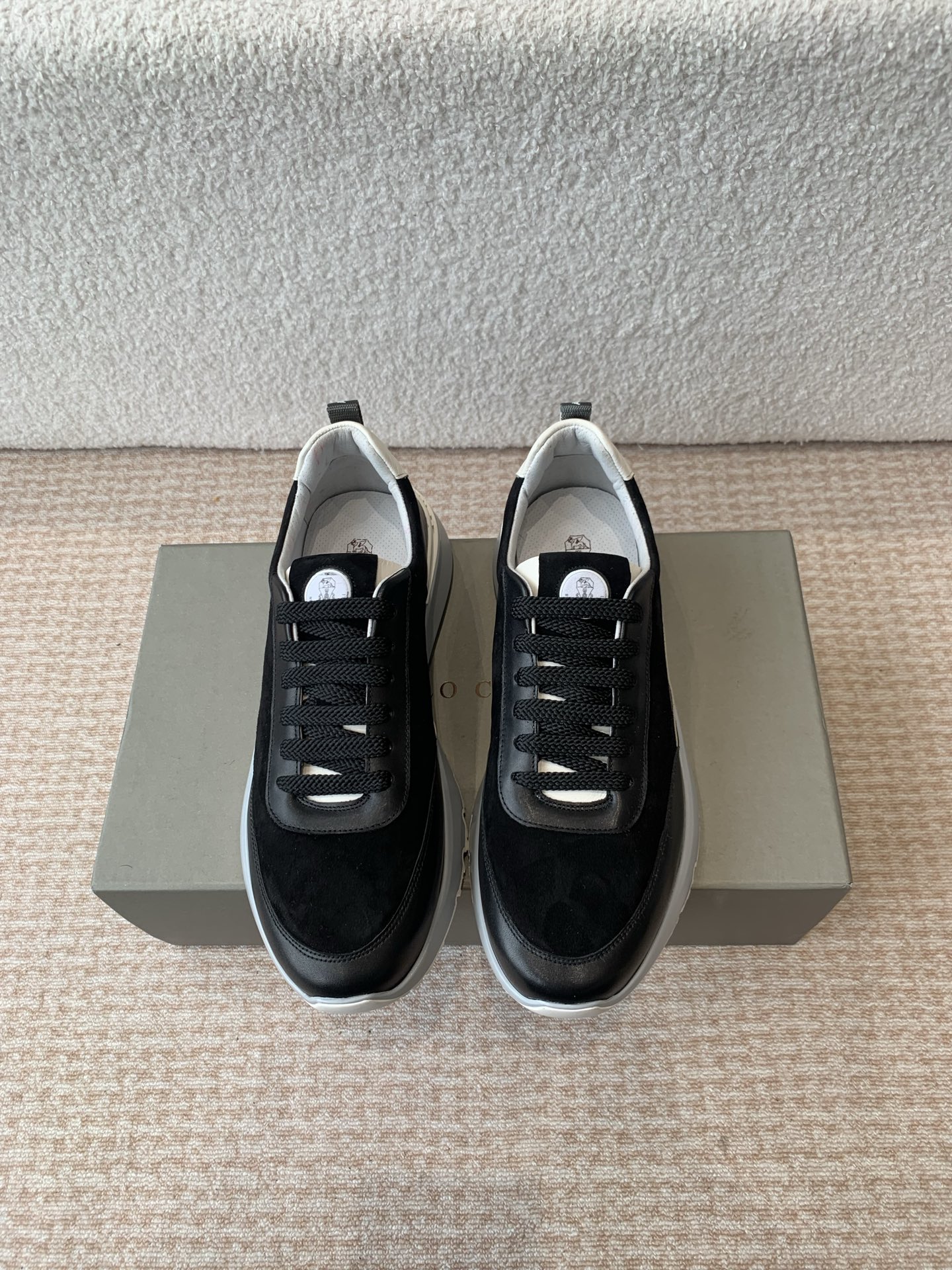 P300Brunello Cucinelli 25ss Latest Bc Zapatos casuales con cordones para hombre Parte superior Piel 