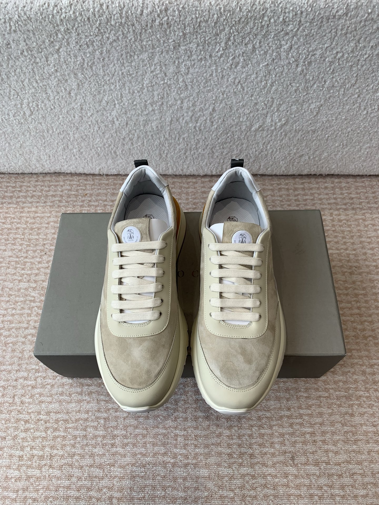 P300Brunello Cucinelli 25ss Latest Bc Zapatos casuales con cordones para hombre Parte superior Piel 