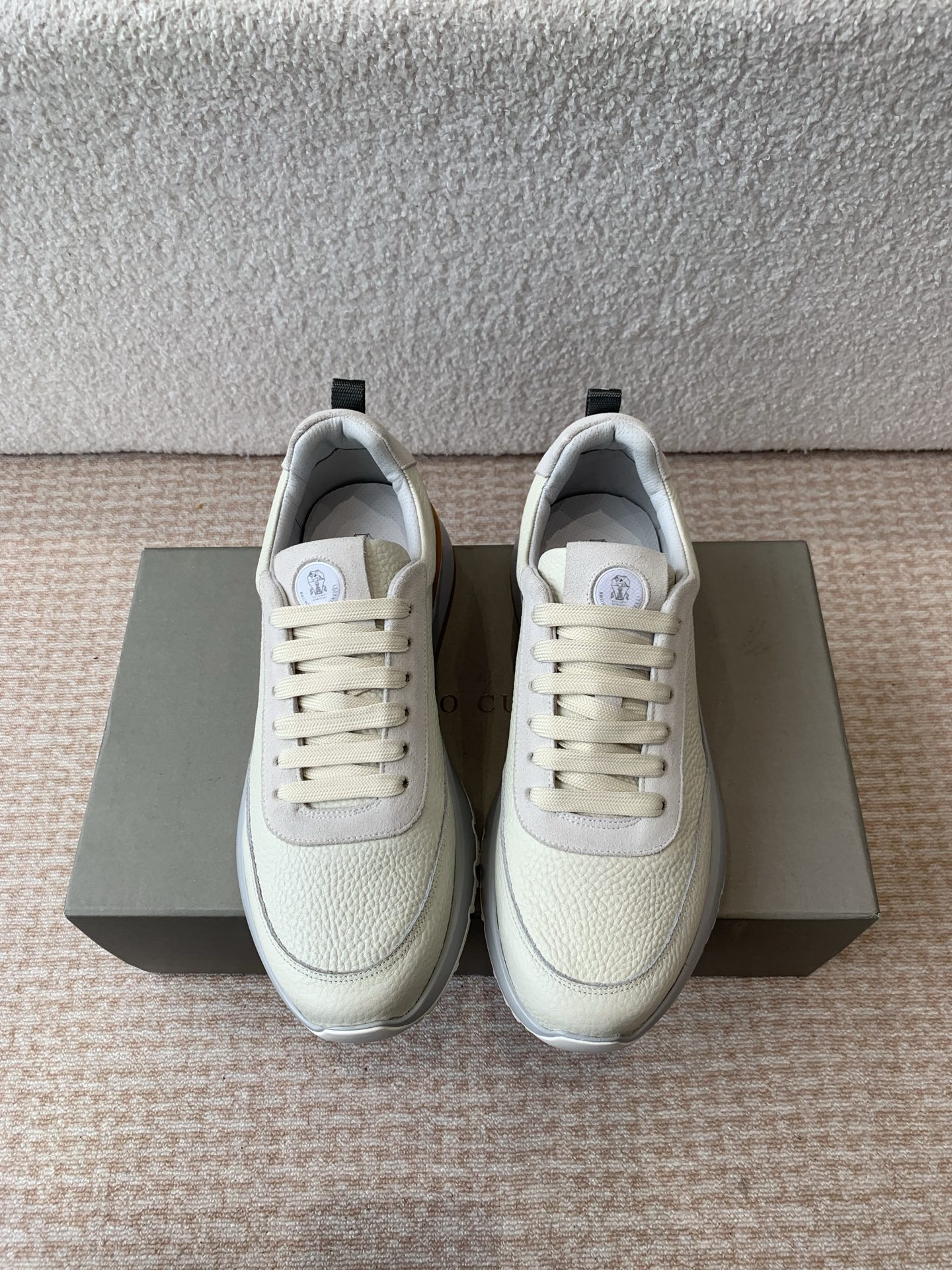 P300Brunello Cucinelli 25ss Latest Bc Zapatos casuales con cordones para hombre Parte superior Piel 