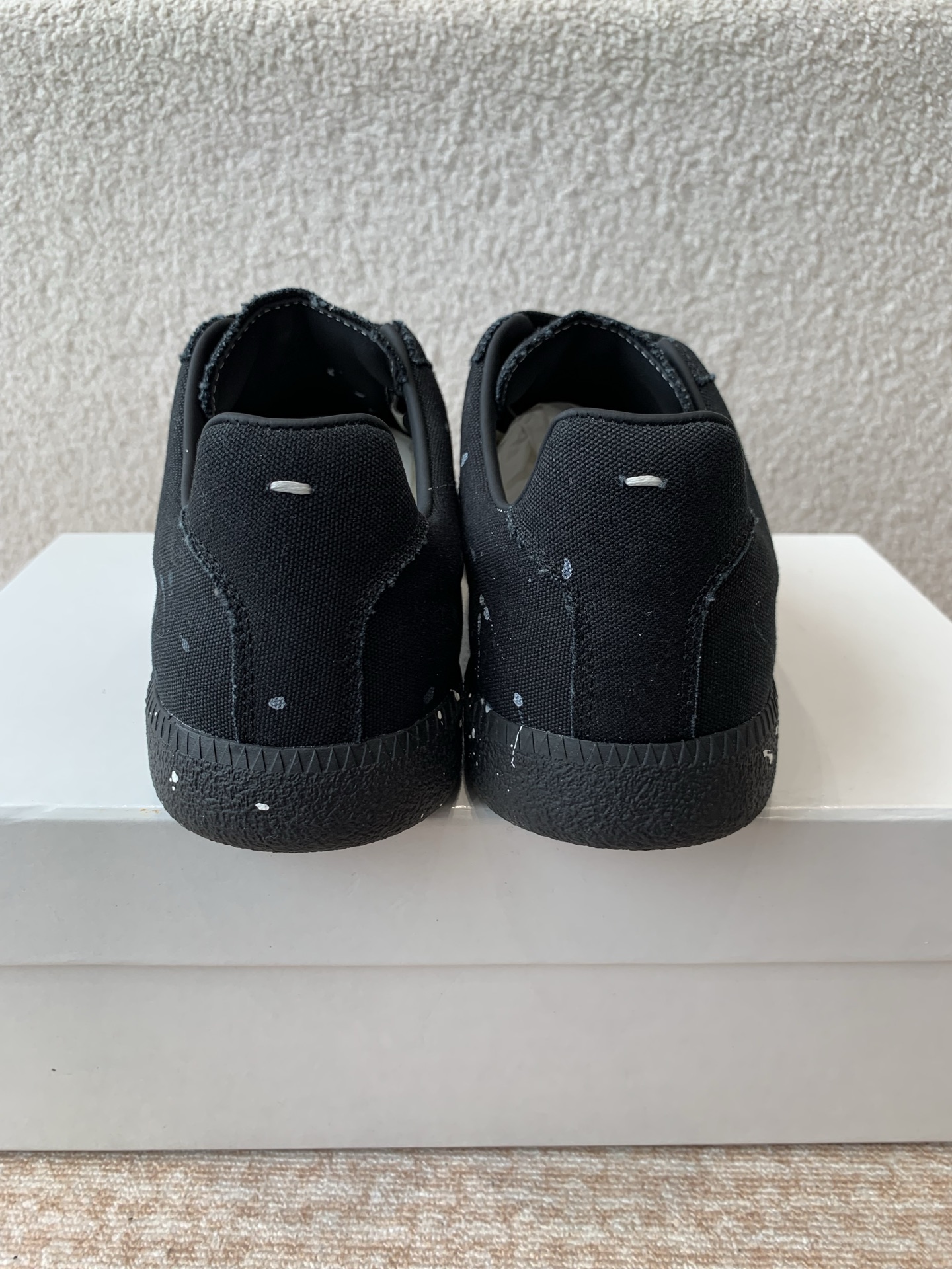 P280MaisonMargiela MM6 Margiela Parejas modelos Inkjet graffiti Lienzo zapatos de entrenamiento alem