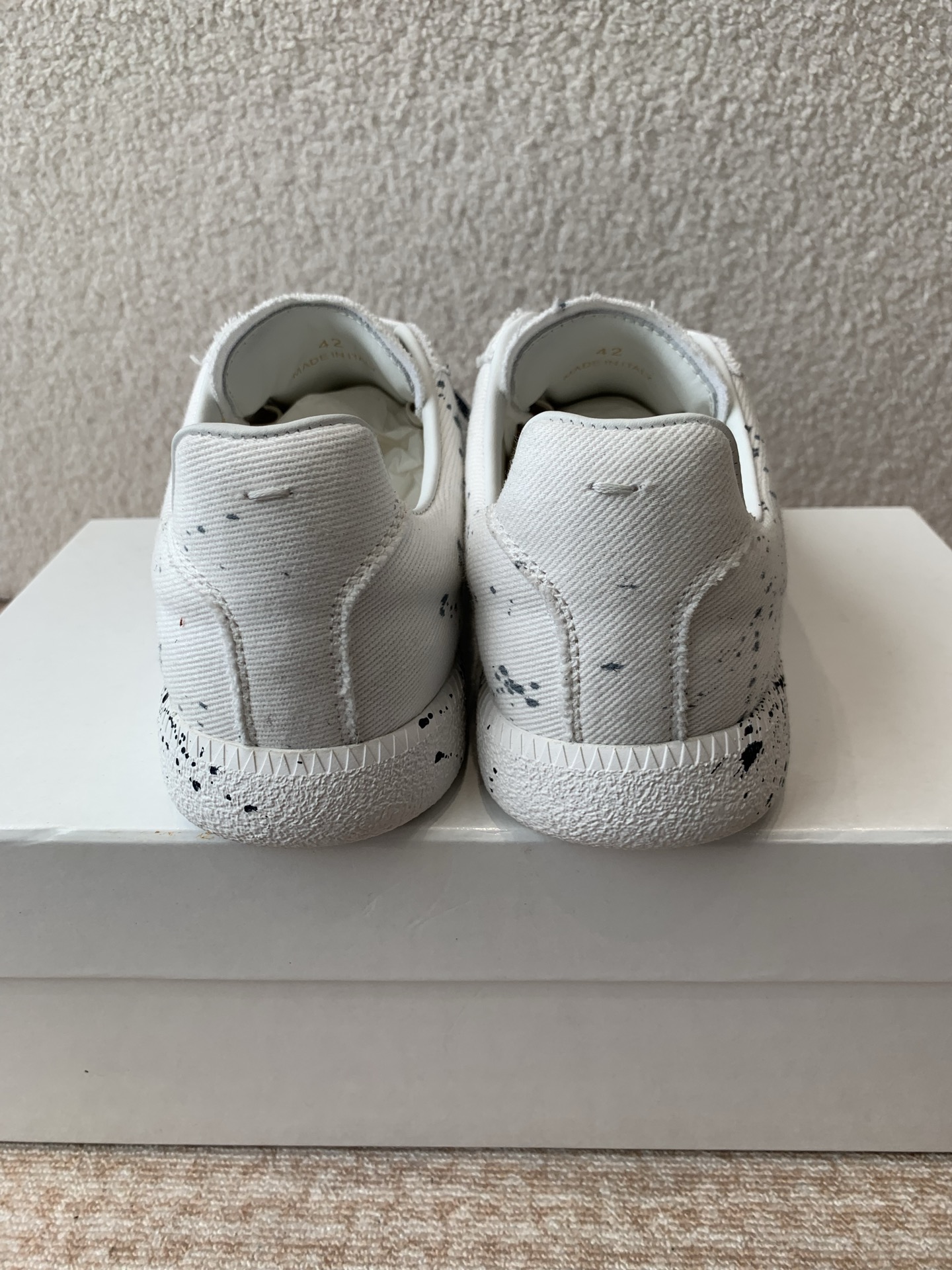 P280MaisonMargiela MM6 Margiela Parejas modelos Inkjet graffiti Lienzo zapatos de entrenamiento alem