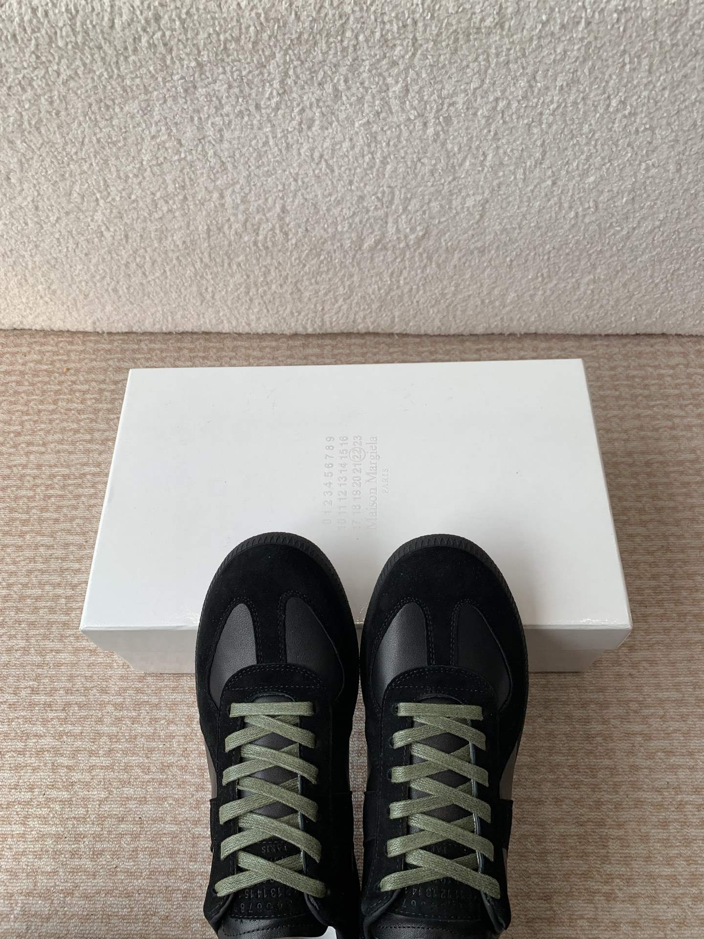 P280MaisonMargiela MM6 Margiela Parejas modelos Inkjet graffiti Lienzo zapatos de entrenamiento alem