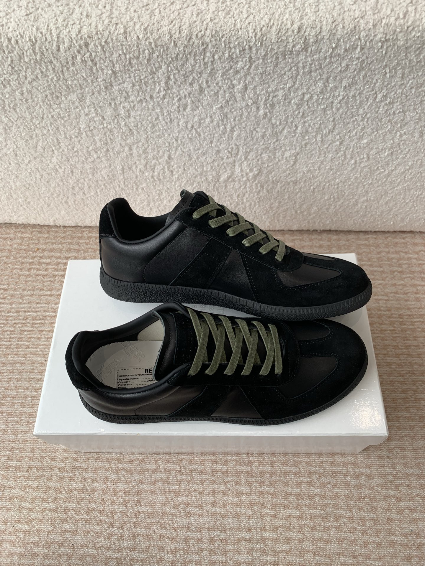P280MaisonMargiela MM6 Margiela Parejas modelos Inkjet graffiti Lienzo zapatos de entrenamiento alem