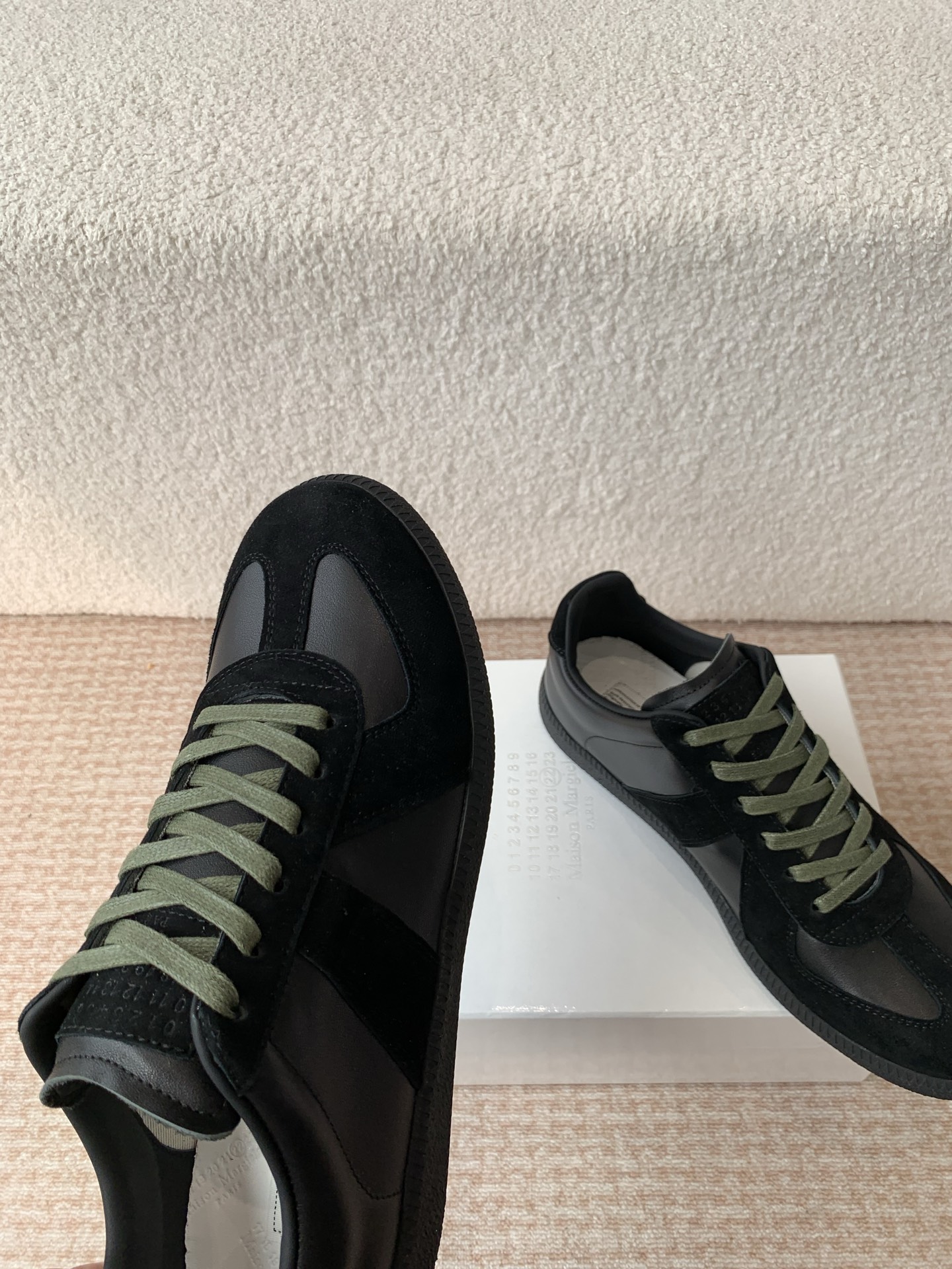 P280MaisonMargiela MM6 Margiela Parejas modelos Inkjet graffiti Lienzo zapatos de entrenamiento alem