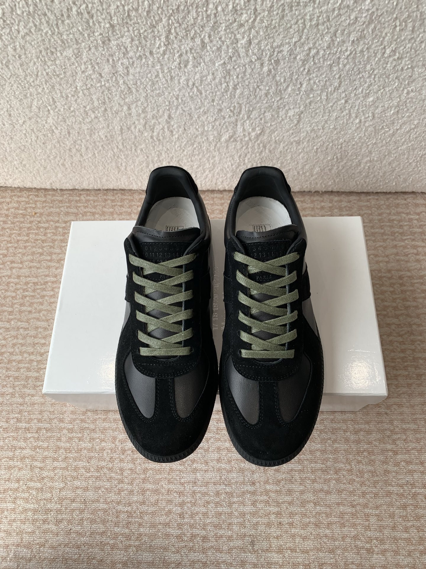 P280MaisonMargiela MM6 Margiela Parejas modelos Inkjet graffiti Lienzo zapatos de entrenamiento alem
