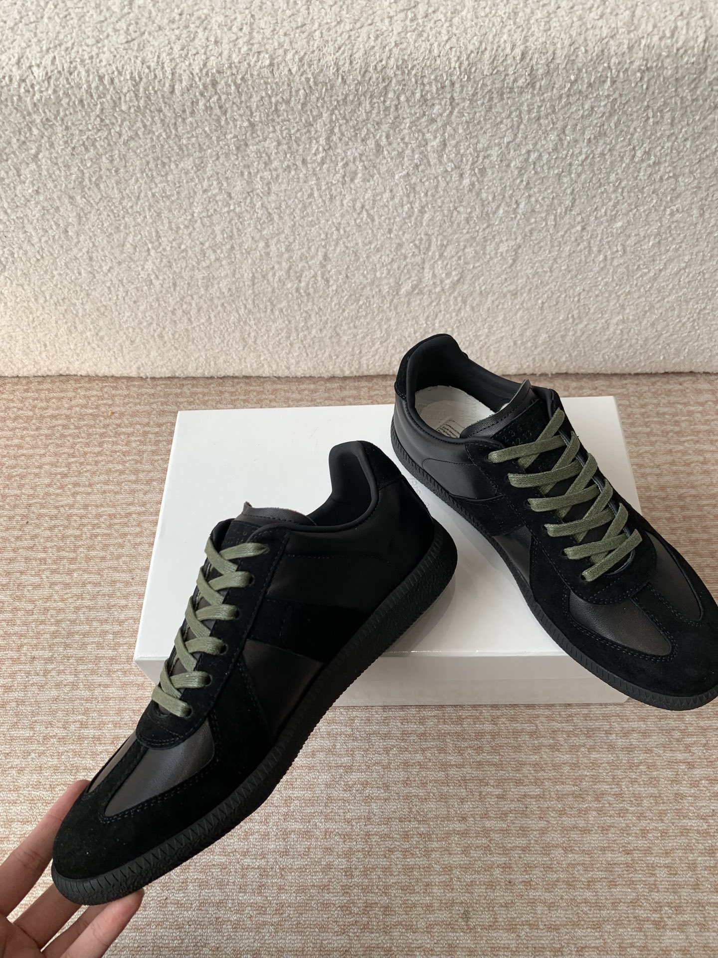 P280MaisonMargiela MM6 Margiela Parejas modelos Inkjet graffiti Lienzo zapatos de entrenamiento alem