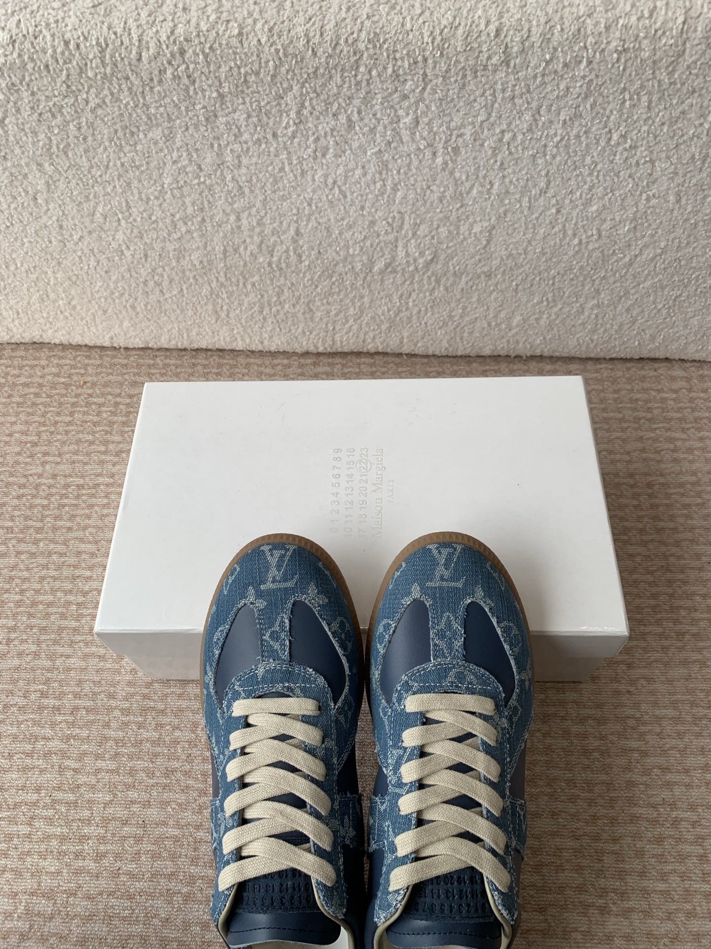 P280MaisonMargiela MM6 Margiela Parejas modelos Inkjet graffiti Lienzo zapatos de entrenamiento alem