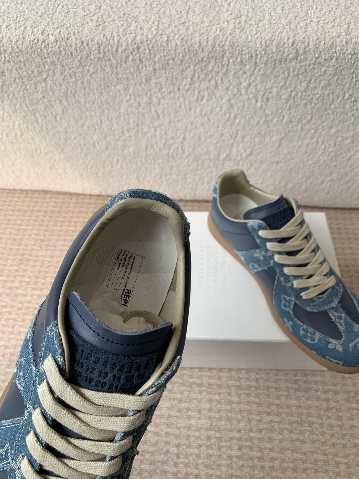 P280MaisonMargiela MM6 Margiela Parejas modelos Inkjet graffiti Lienzo zapatos de entrenamiento alem