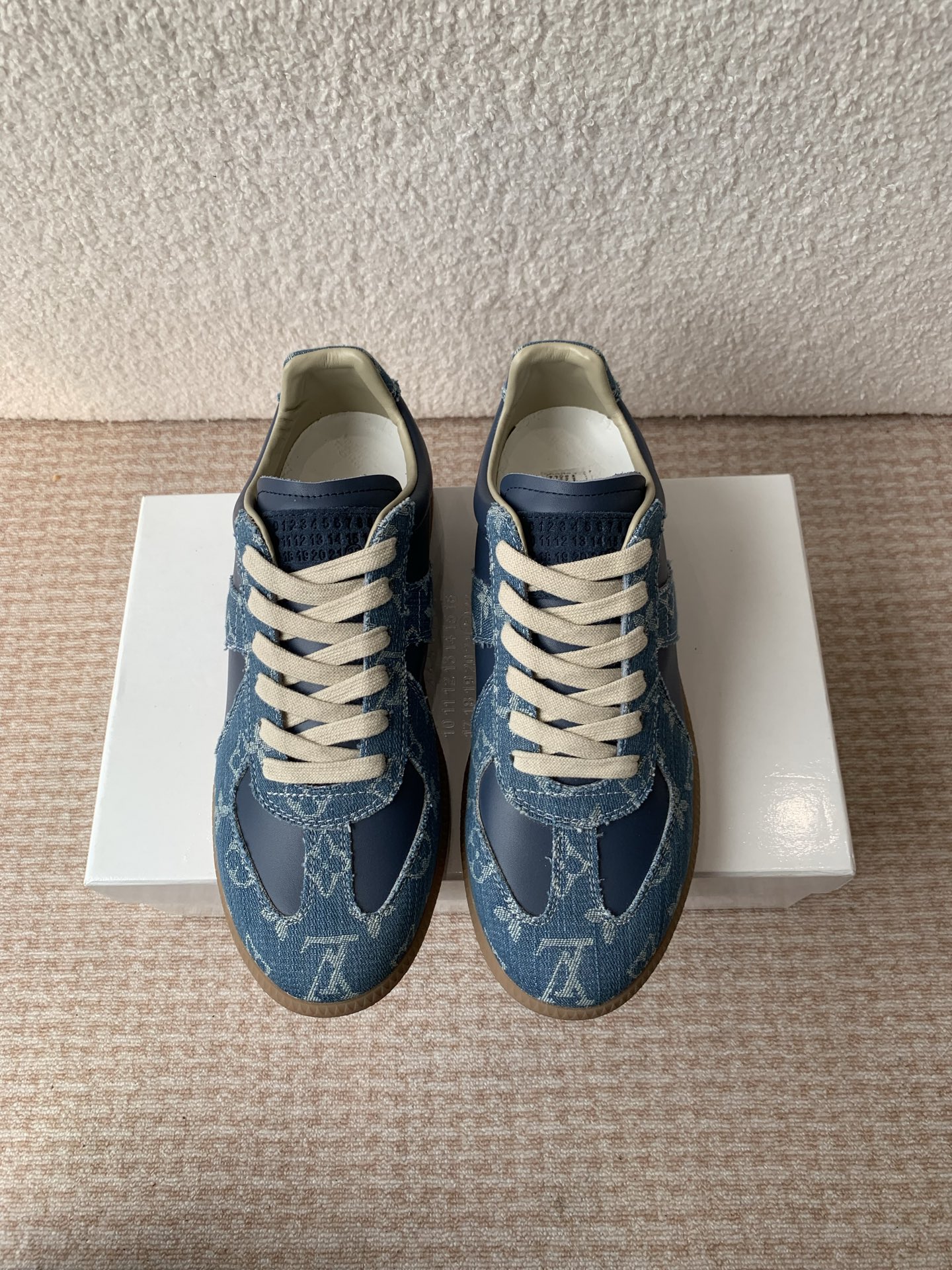 P280MaisonMargiela MM6 Margiela Parejas modelos Inkjet graffiti Lienzo zapatos de entrenamiento alem