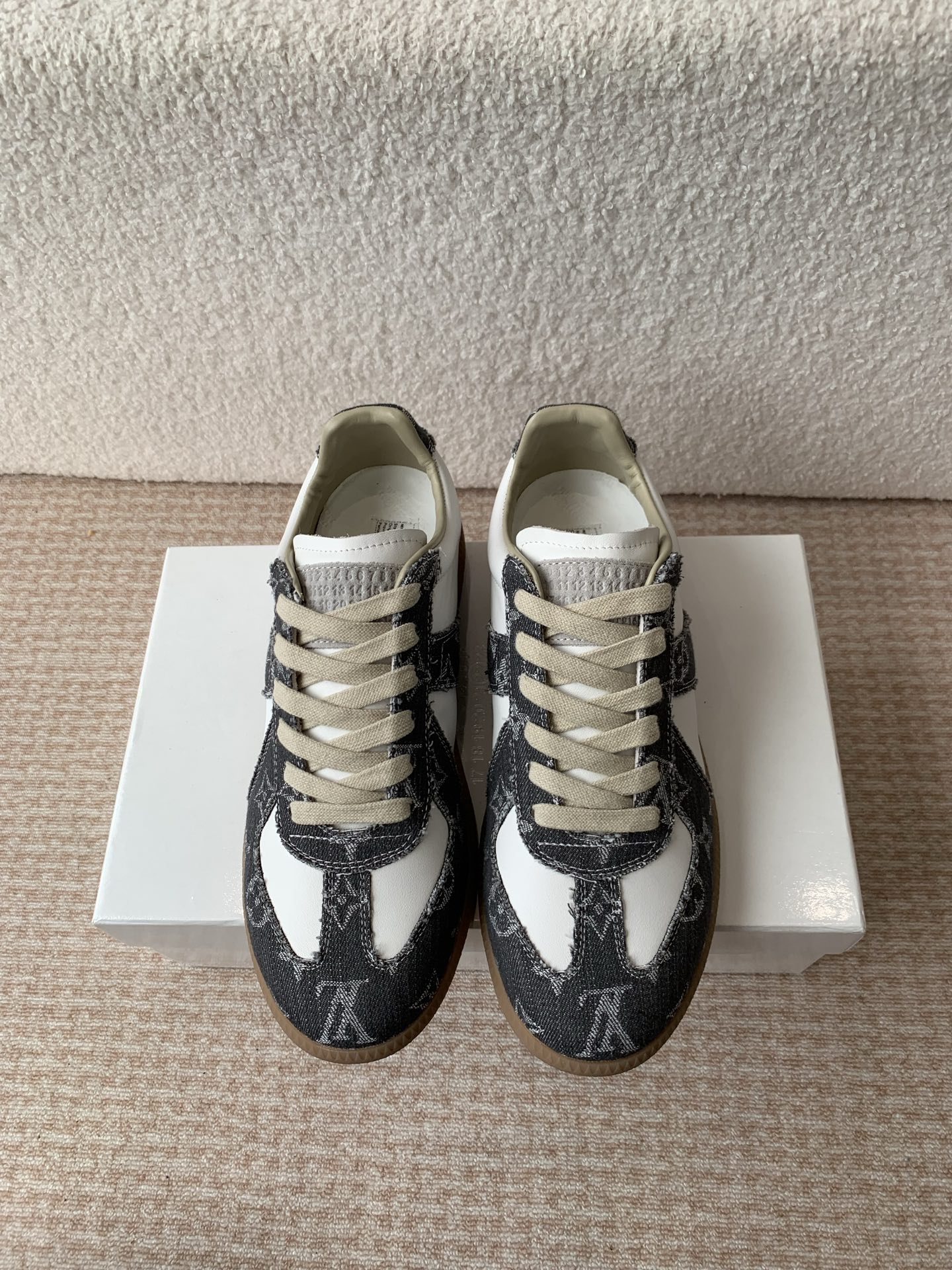 P280MaisonMargiela MM6 Margiela Parejas modelos Inkjet graffiti Lienzo zapatos de entrenamiento alem