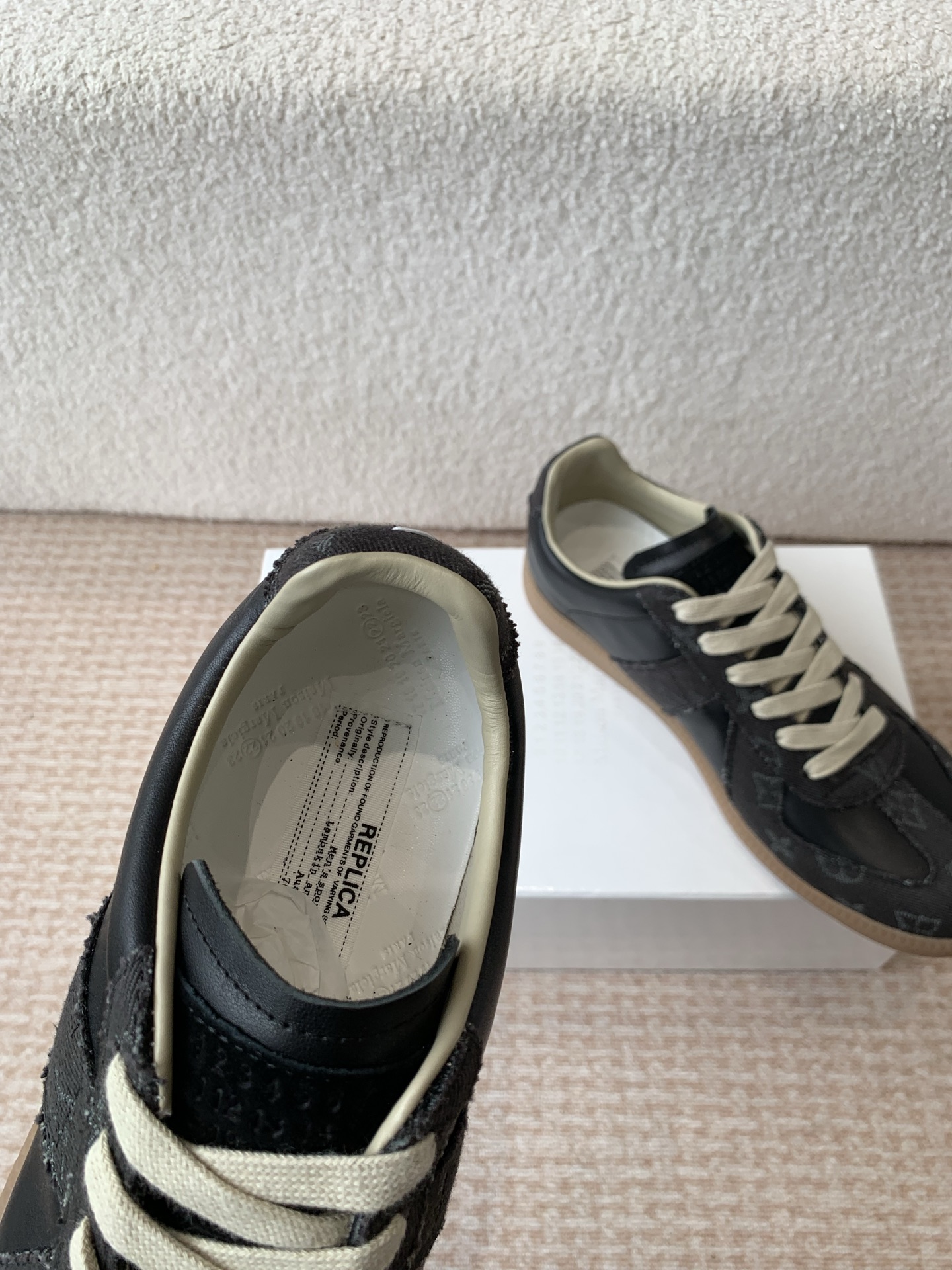 P280MaisonMargiela MM6 Margiela Parejas modelos Inkjet graffiti Lienzo zapatos de entrenamiento alem