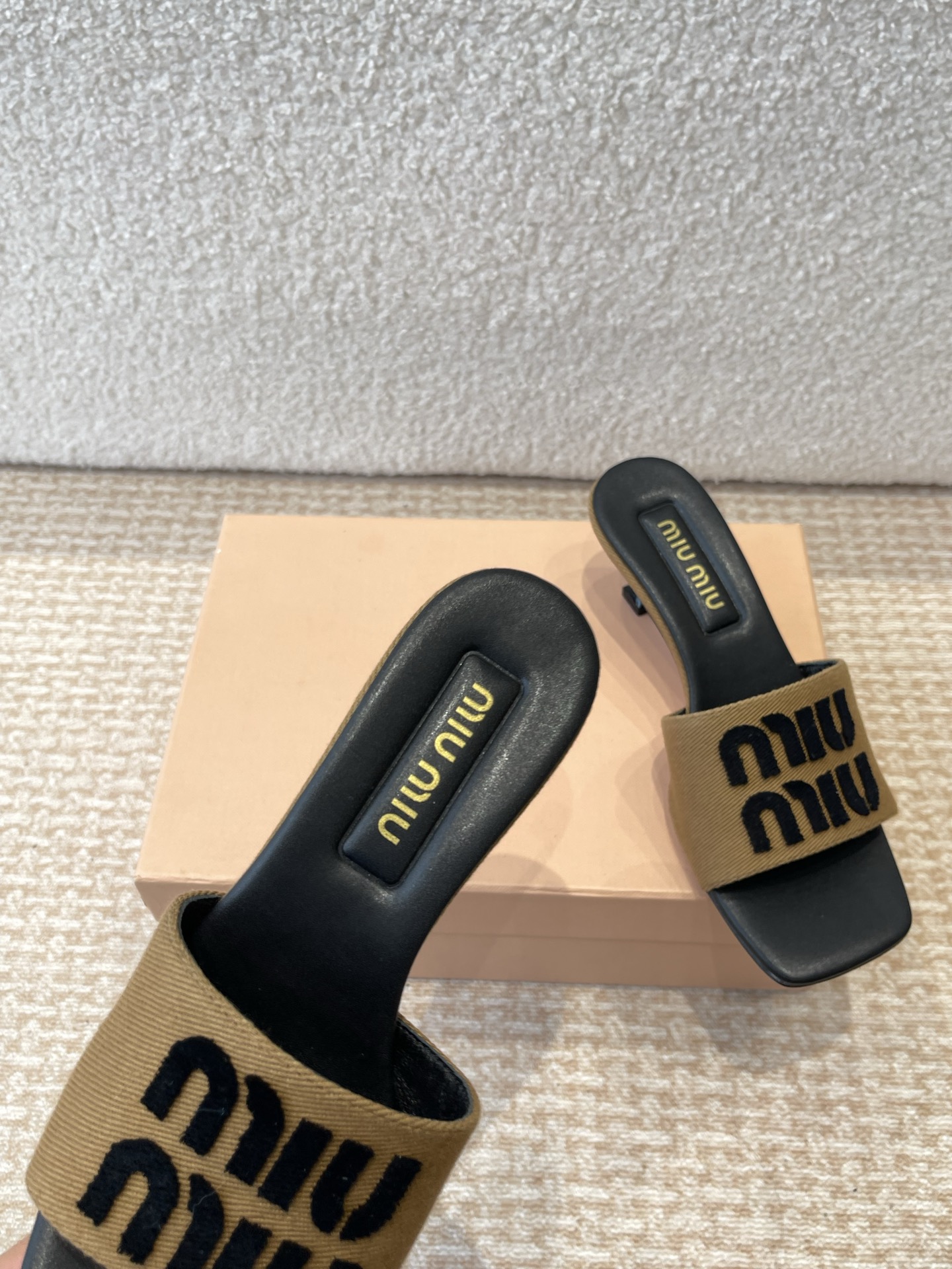 Miu Miu Women's Denim Fabric Heeled Sandals Lambskin Lining Summer Shoes 7 i1745826584108 7133 0 4