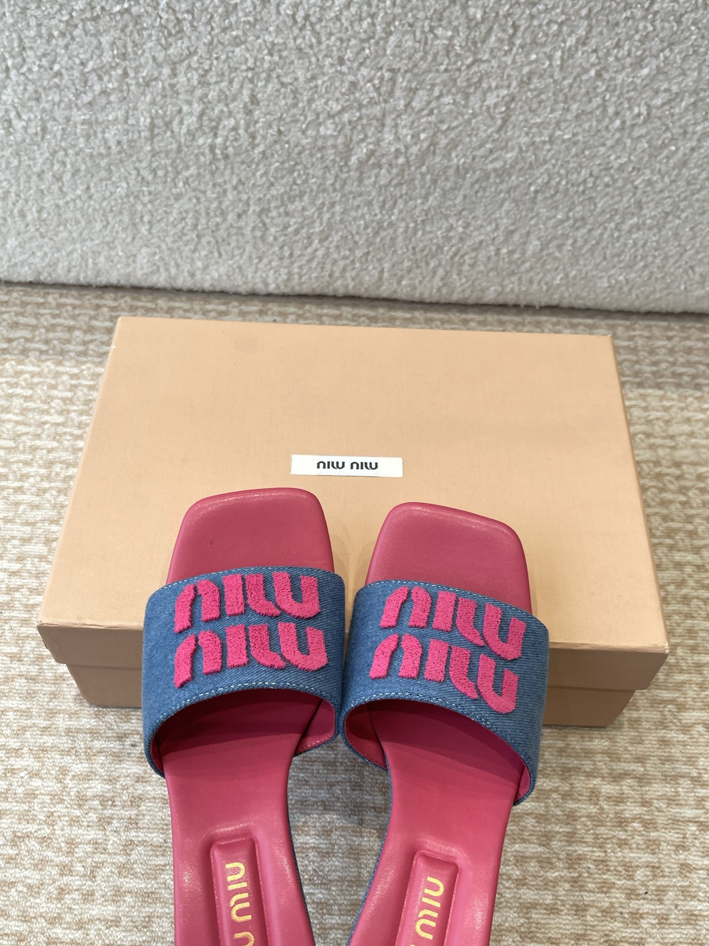 Miu Miu Denim Heeled Sandals - Summer Essential, Premium Lambskin Leather 7 i1745826647485 4093 0 4