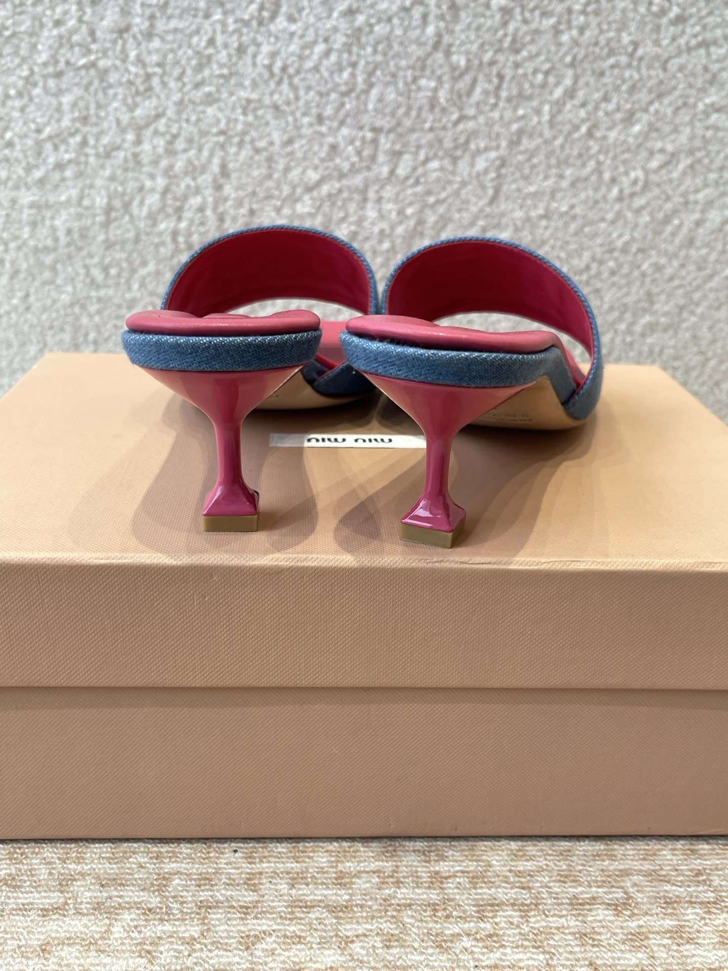 Miu Miu Denim Heeled Sandals - Summer Essential, Premium Lambskin Leather 9 i1745826649707 1015 0 7