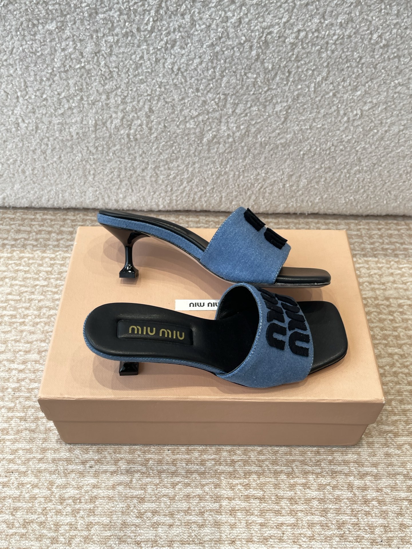 Miu Miu Denim Heeled Sandals - Summer Essential, Stylish & Comfortable 5 i1745826710394 3596 0 2