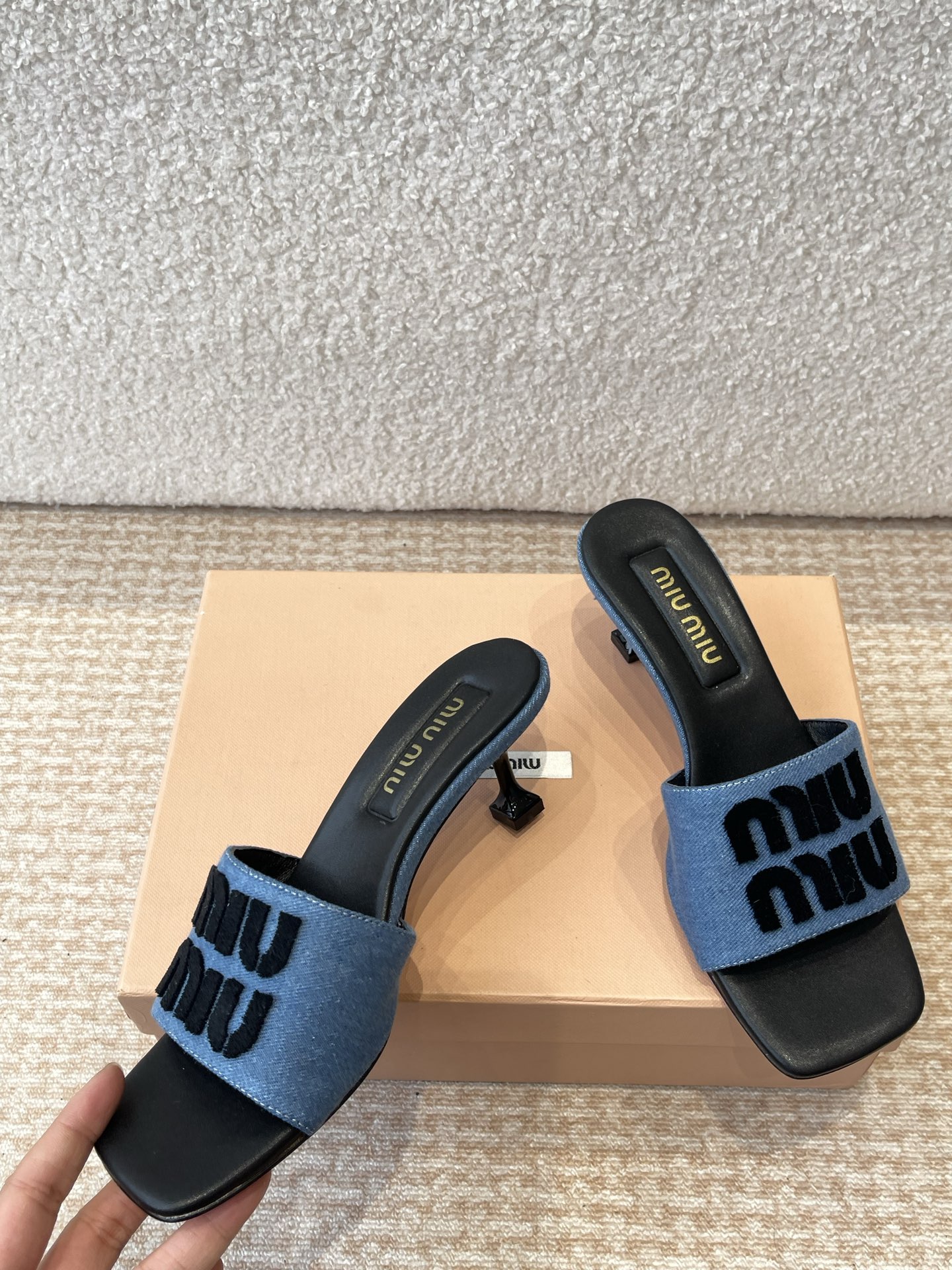 Miu Miu Denim Heeled Sandals - Summer Essential, Stylish & Comfortable 2 i1745826710539 8350 0 4