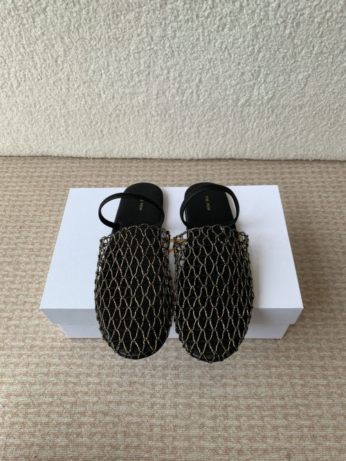 The Row Black Fishnet Sandals - Comfortable & Stylish Summer Essential 1 The Row Black Fishnet Sandals - Comfortable & Stylish Summer Essential