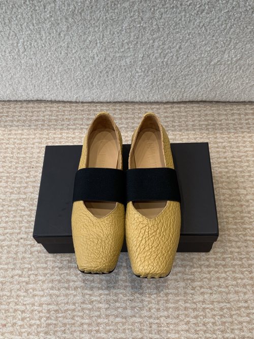 Uma Wang Ballet Flats - Vintage Style Leather Shoes with Elastic Strap 1 Uma Wang Ballet Flats - Vintage Style Leather Shoes with Elastic Strap