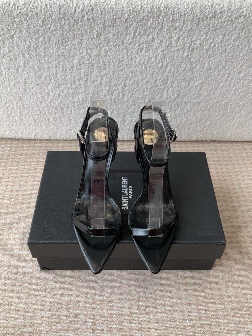 Yves Saint Laurent Women's Logo Heel Sandals - Elegant and Chic
