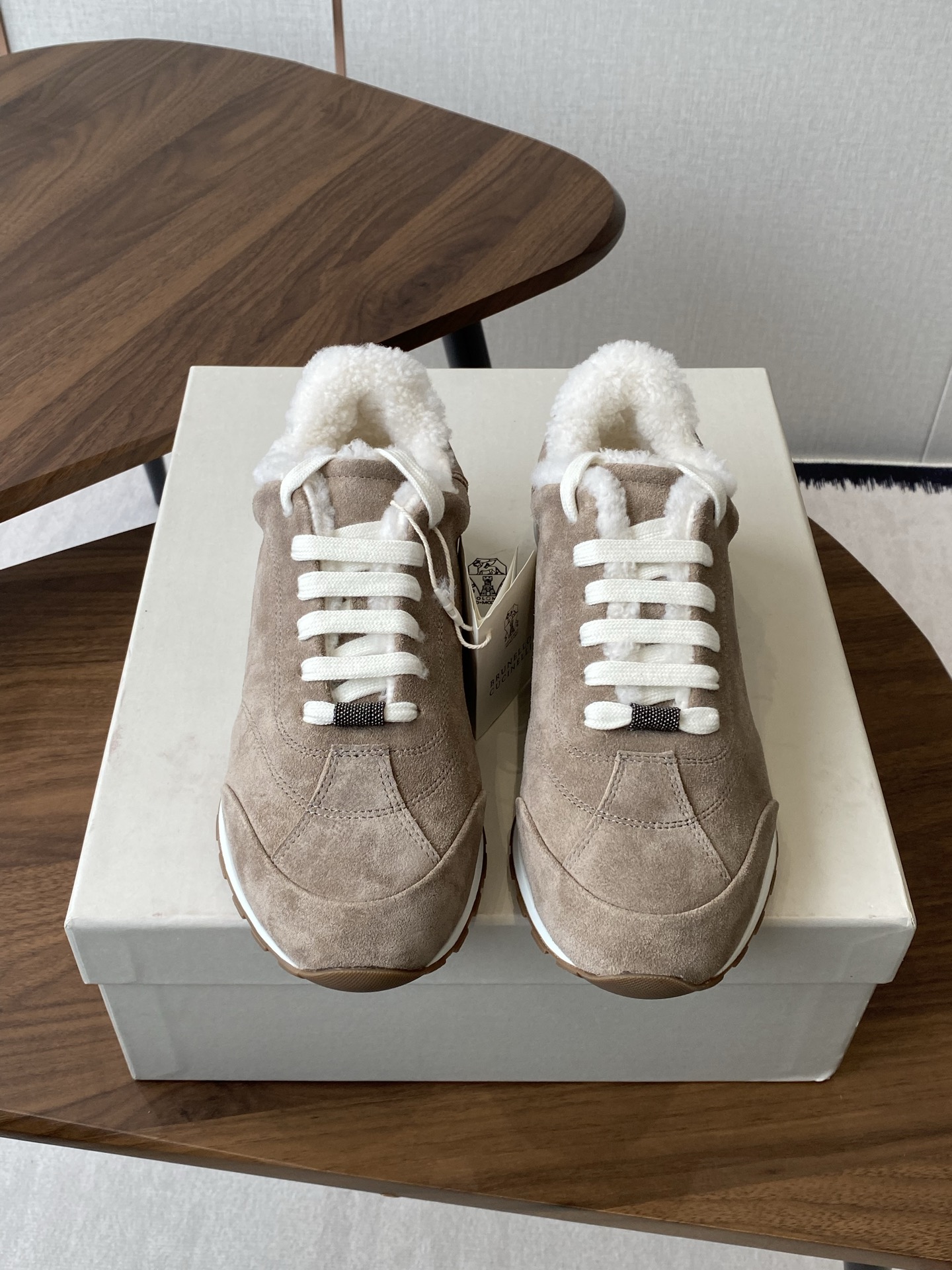 Latest Brumello Cucinelli Wool Tie Shoes with Unique Design and TPU Sole - 图片 2