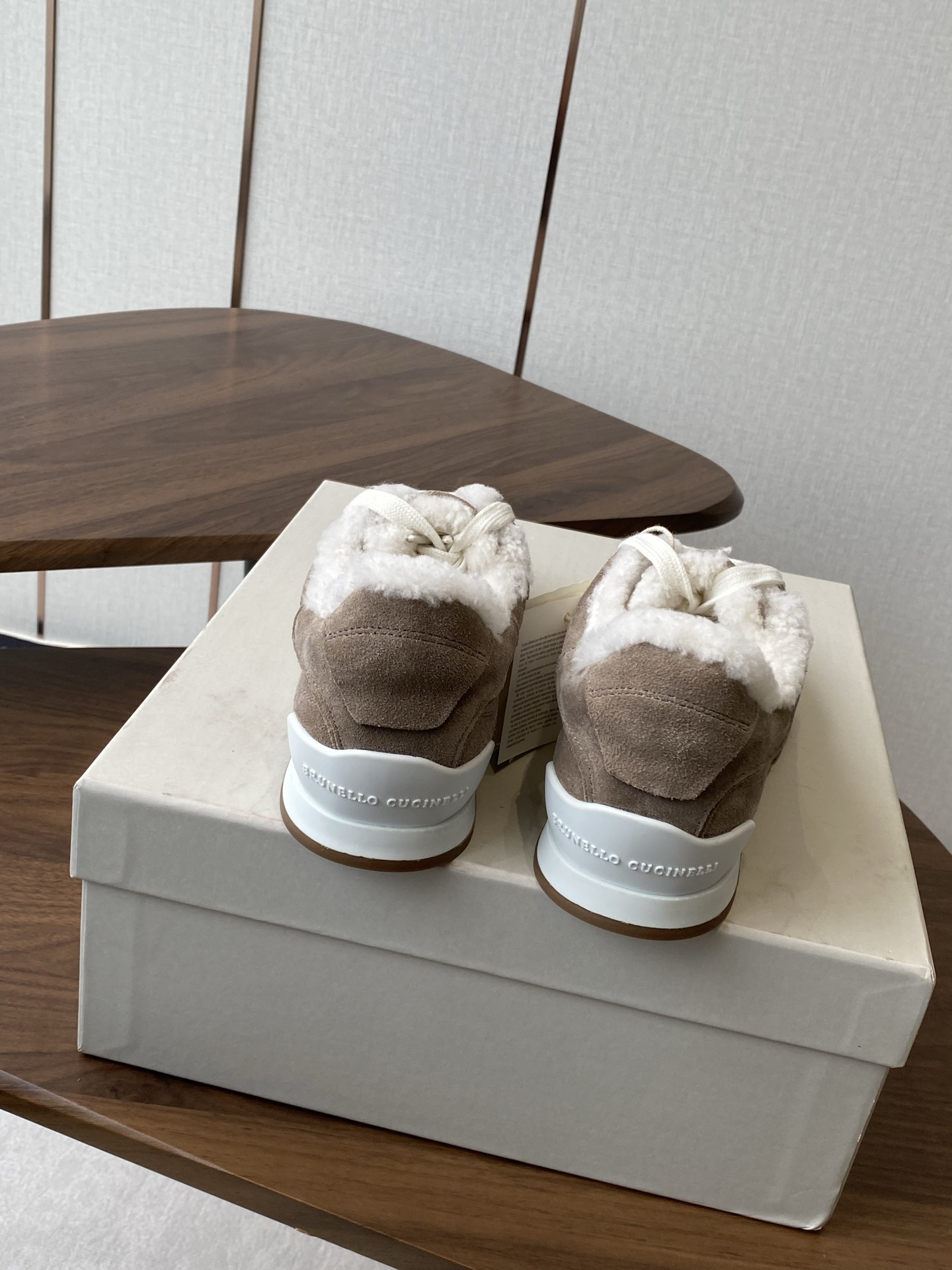 Latest Brumello Cucinelli Wool Tie Shoes with Unique Design and TPU Sole - 图片 8