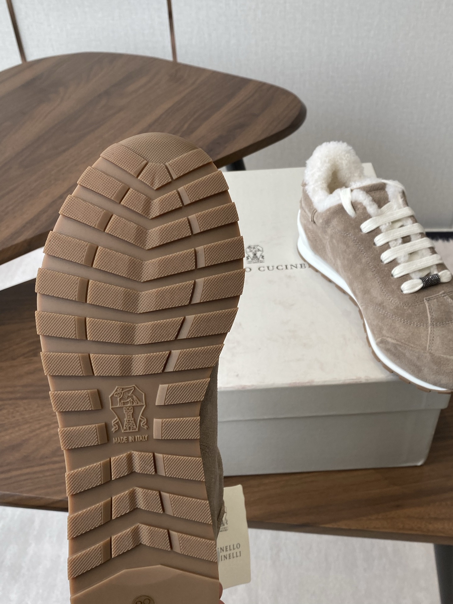 Latest Brumello Cucinelli Wool Tie Shoes with Unique Design and TPU Sole - 图片 9