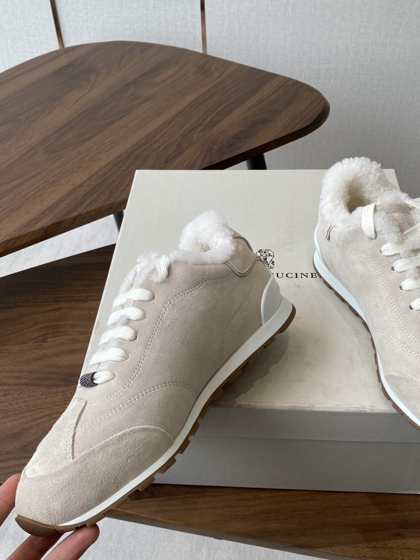 Brumello Cucinelli P800: Wool Tie and Leisure Shoes with Exclusive TPU Soles - 图片 5