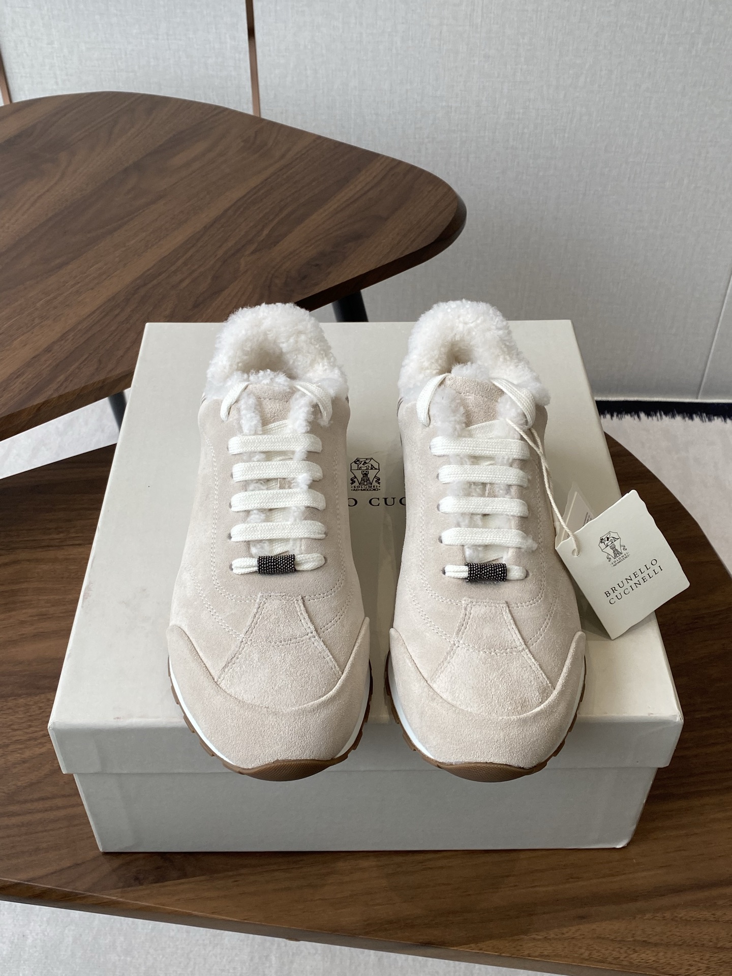 Brumello Cucinelli P800: Wool Tie and Leisure Shoes with Exclusive TPU Soles - 图片 2