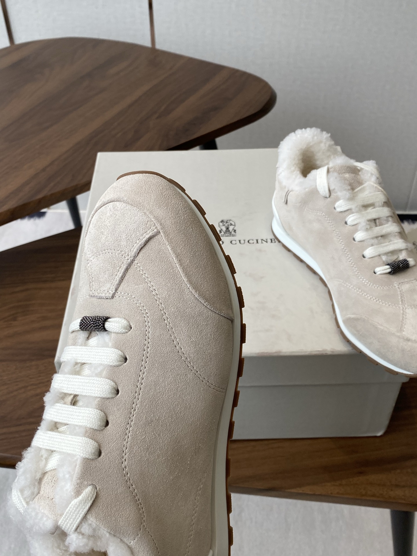 Brumello Cucinelli P800: Wool Tie and Leisure Shoes with Exclusive TPU Soles - 图片 6