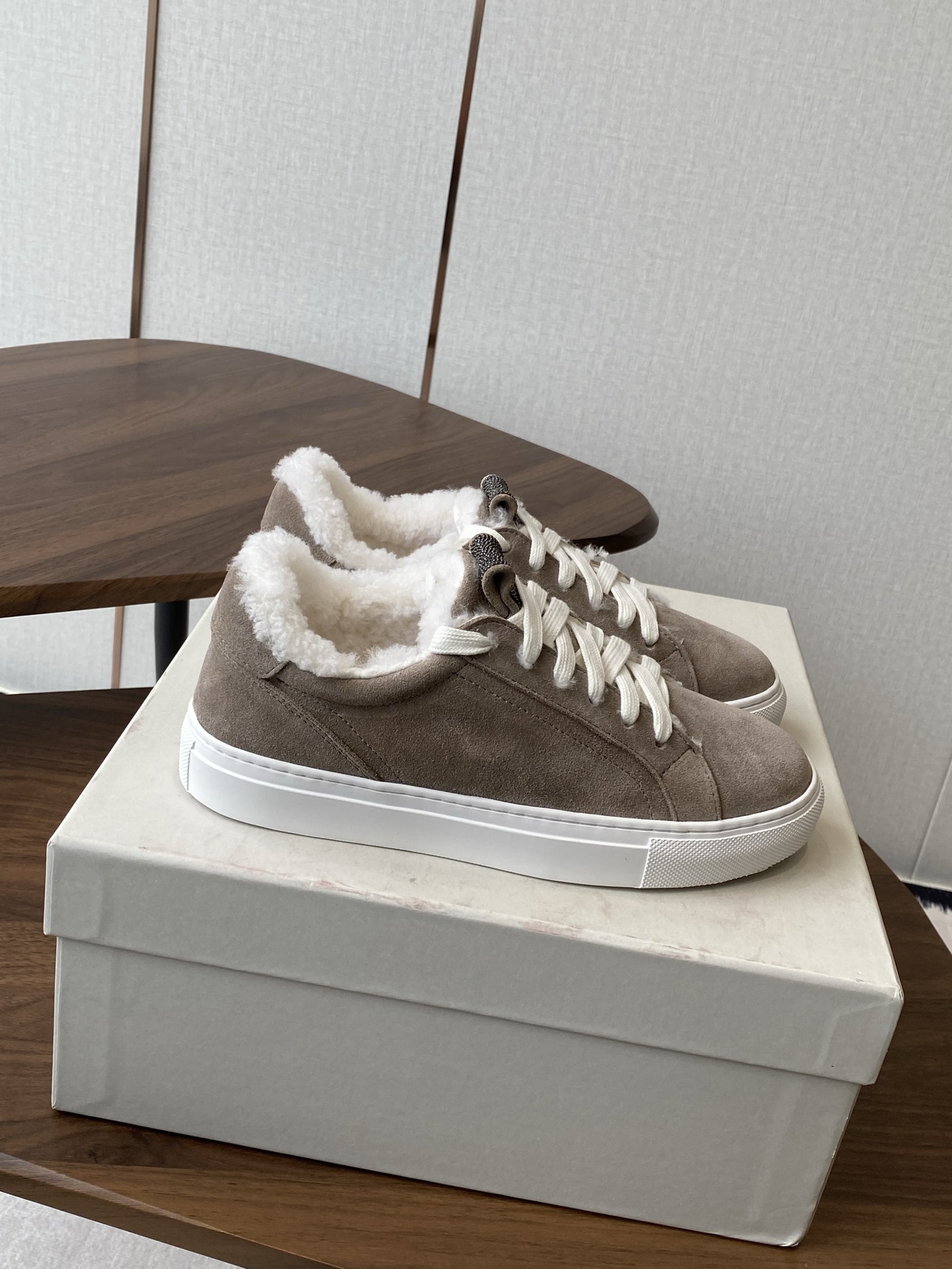 Latest Brumello Cucinelli Tie: Wool Shoes with Unique Design and TPU Sole - 图片 3
