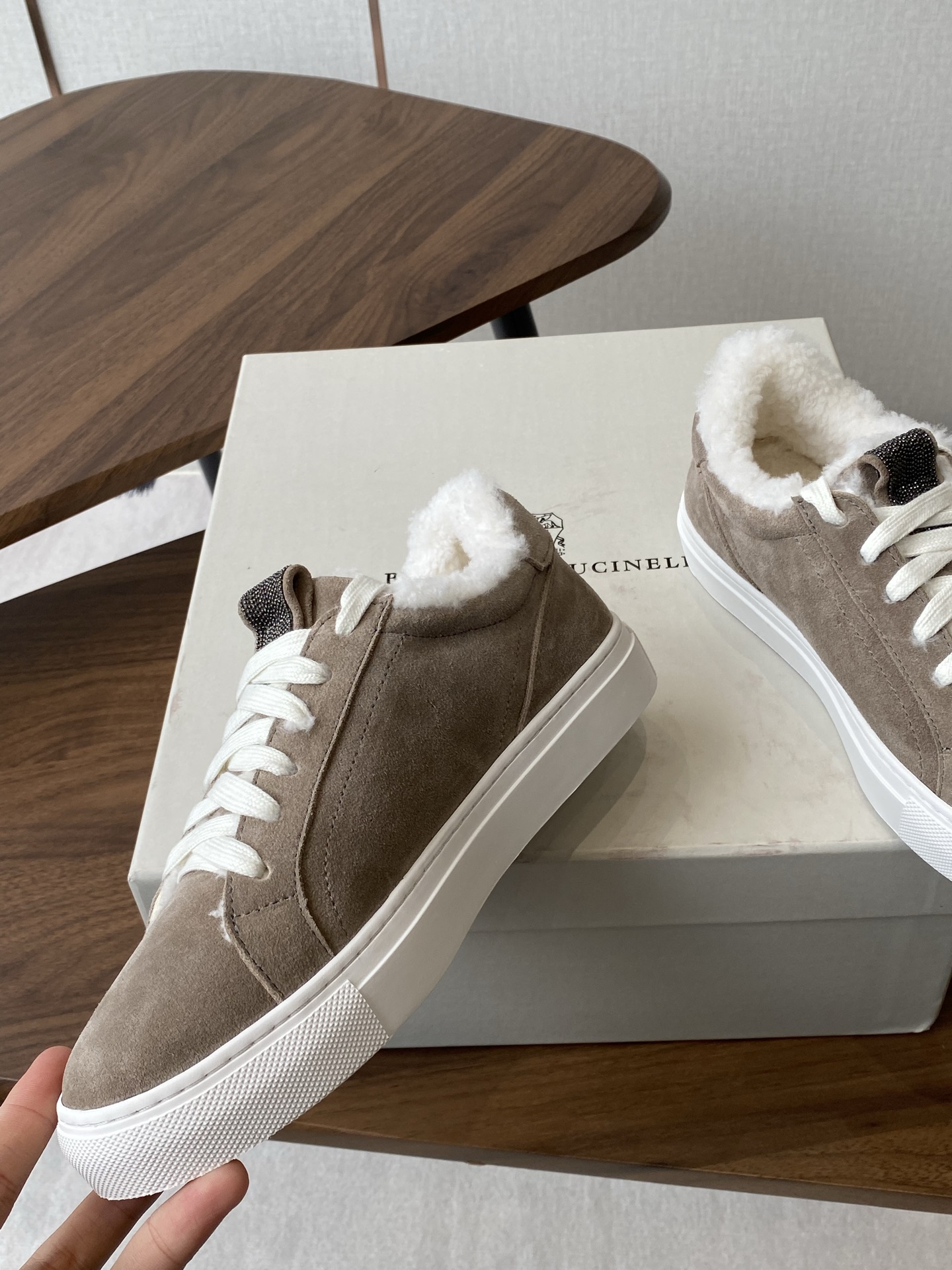 Latest Brumello Cucinelli Tie: Wool Shoes with Unique Design and TPU Sole - 图片 5