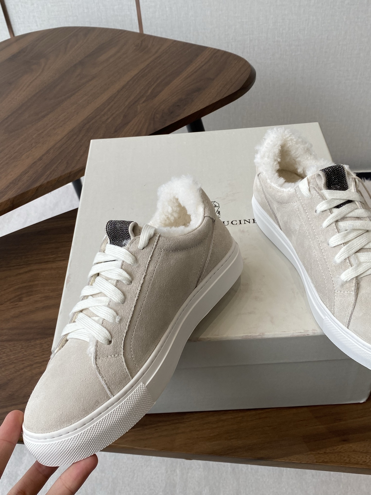 Brumello Cucinelli P800: Wool Tie Leisure Shoes with Unique Design and TPU Sole - 图片 5