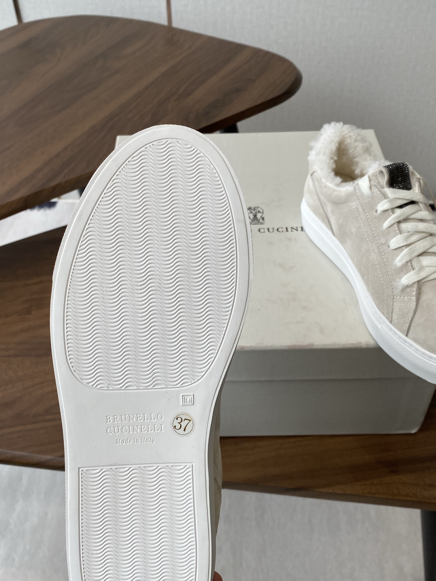 Brumello Cucinelli P800: Wool Tie Leisure Shoes with Unique Design and TPU Sole - 图片 9