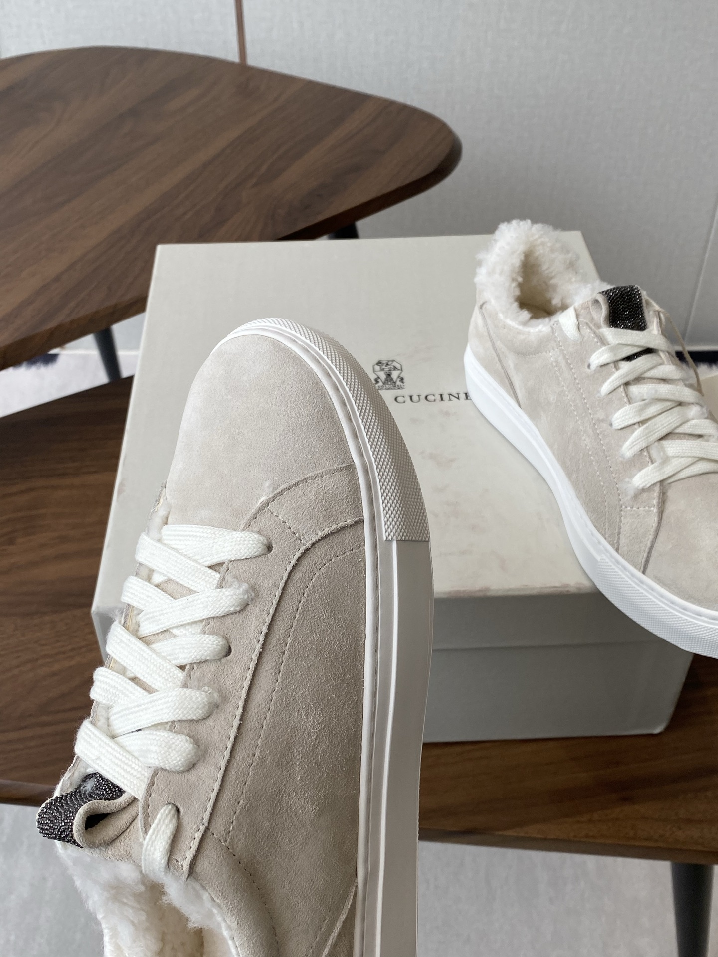 Brumello Cucinelli P800: Wool Tie Leisure Shoes with Unique Design and TPU Sole - 图片 6