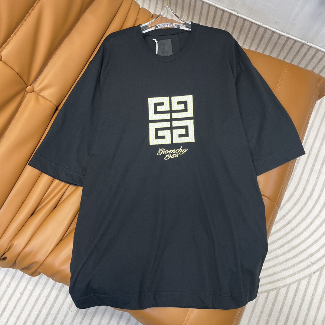 AAAA personalizar
 Givenchy Ropa Camiseta Bordado Universal para hombres y mujeres Algodón de punto Tejido Colección primavera – verano Manga corta