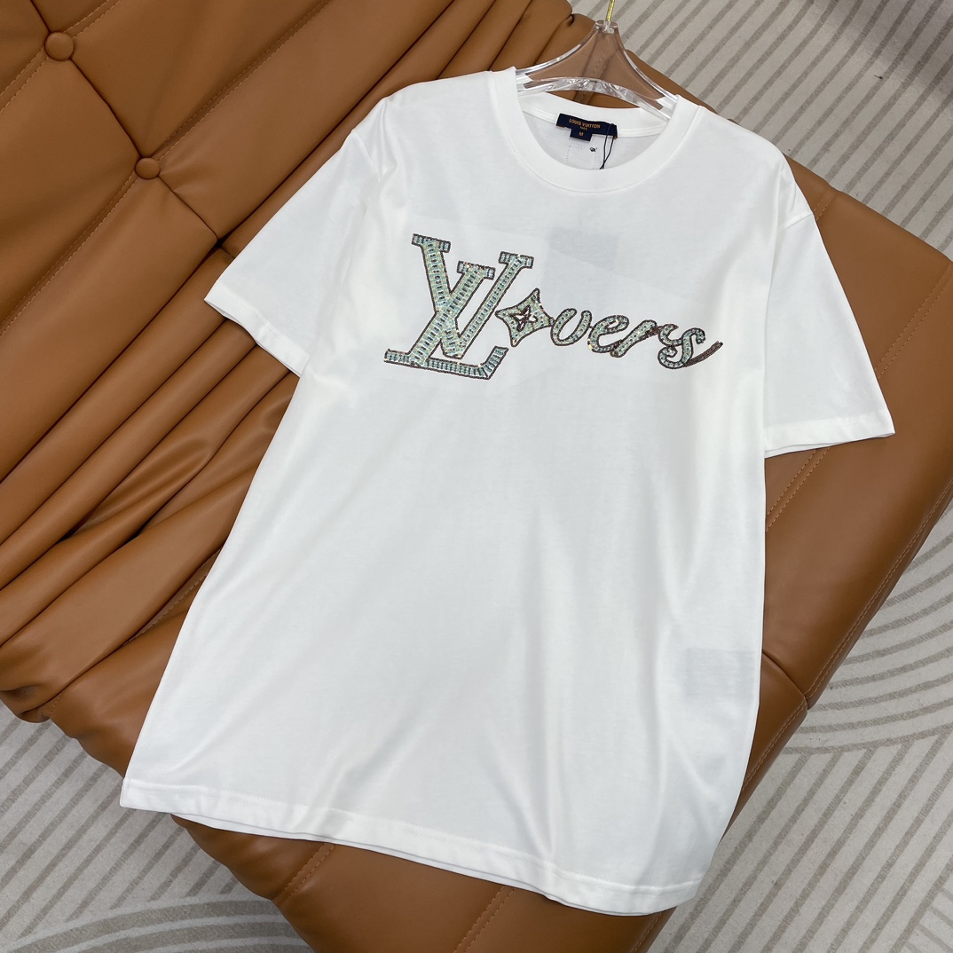 Louis Vuitton Ropa Camiseta Colección de verano Manga corta