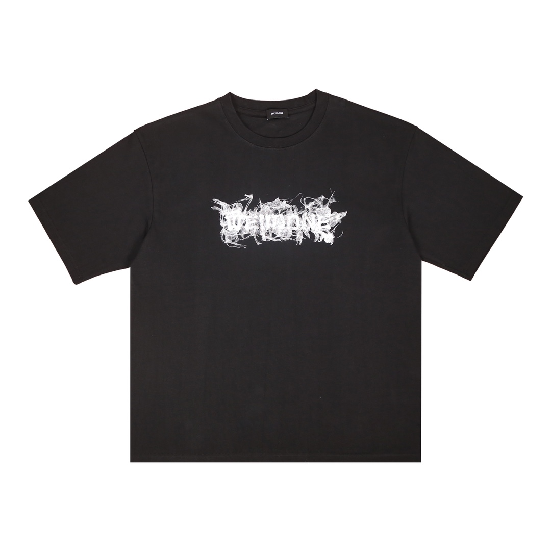 Camiseta de manga corta WE11DONE de nueva temporada con estampado de humo. Tejido de algodón peinado de doble hilo de a…