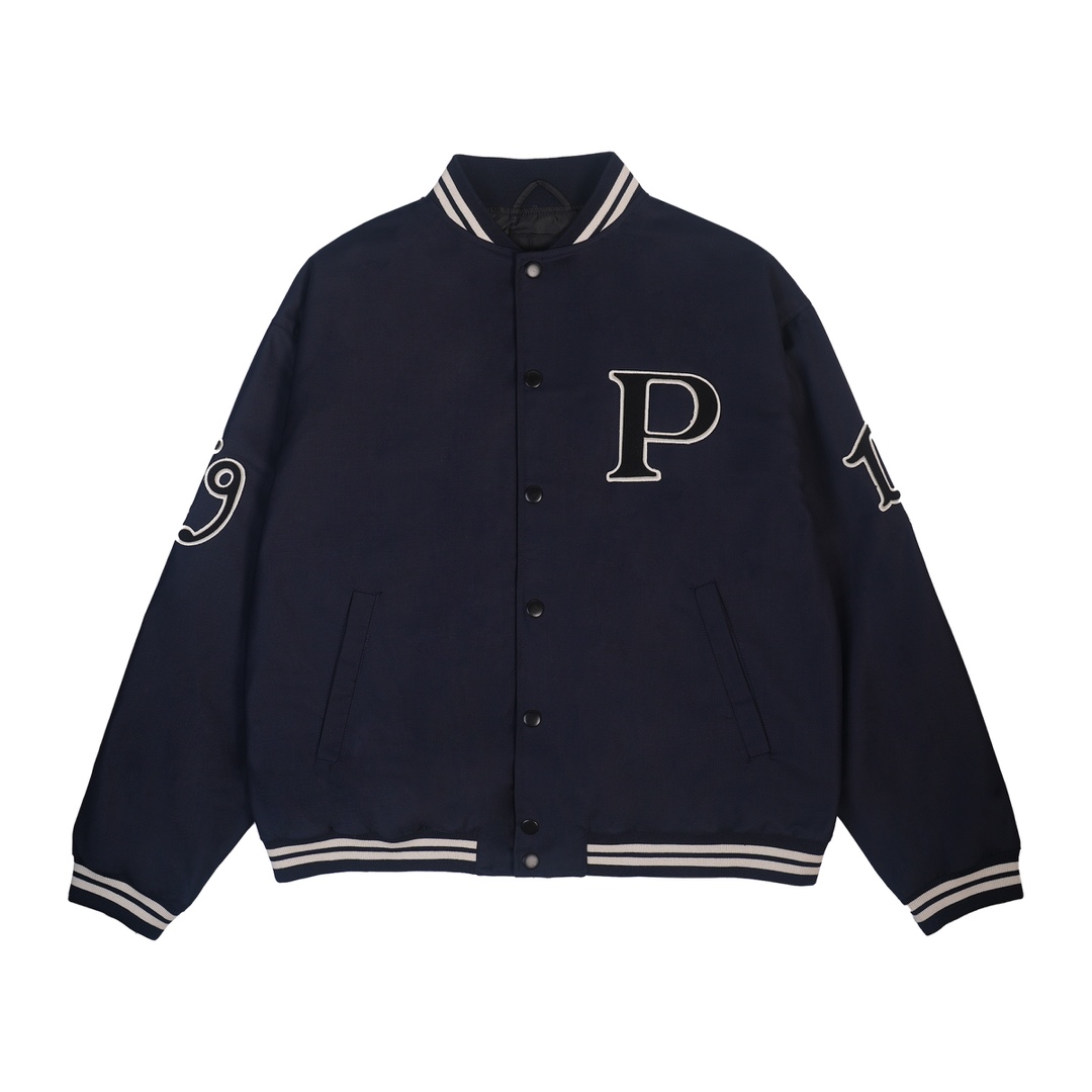 Chaqueta bomber de nailon regenerado Prad 24FW Explosive 1913 Tela de lona de algodón personalizada El parche de ropa t…