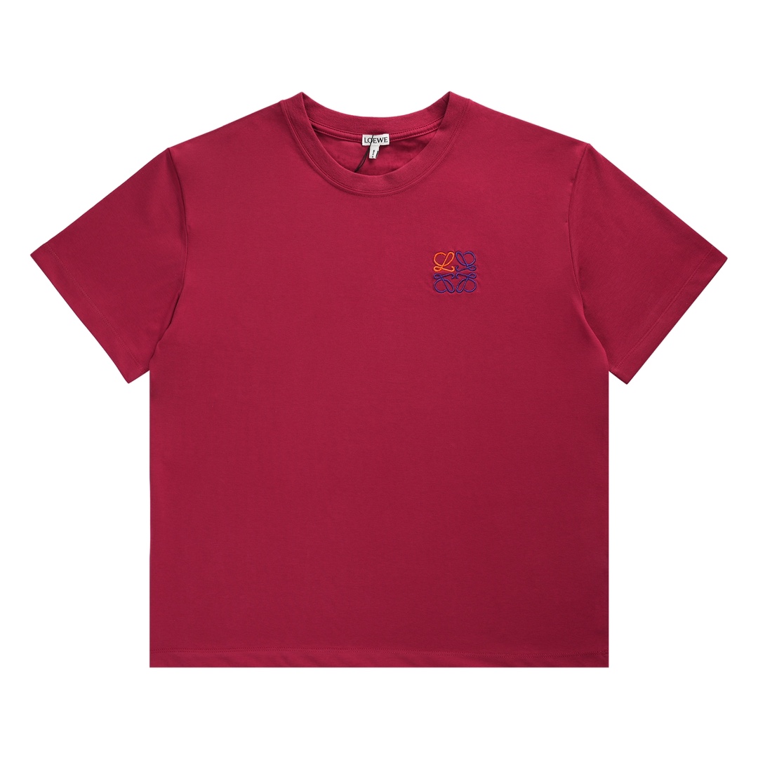 🅿️95 Camiseta de manga corta básica Loewe con bordado. Tallas XS-L