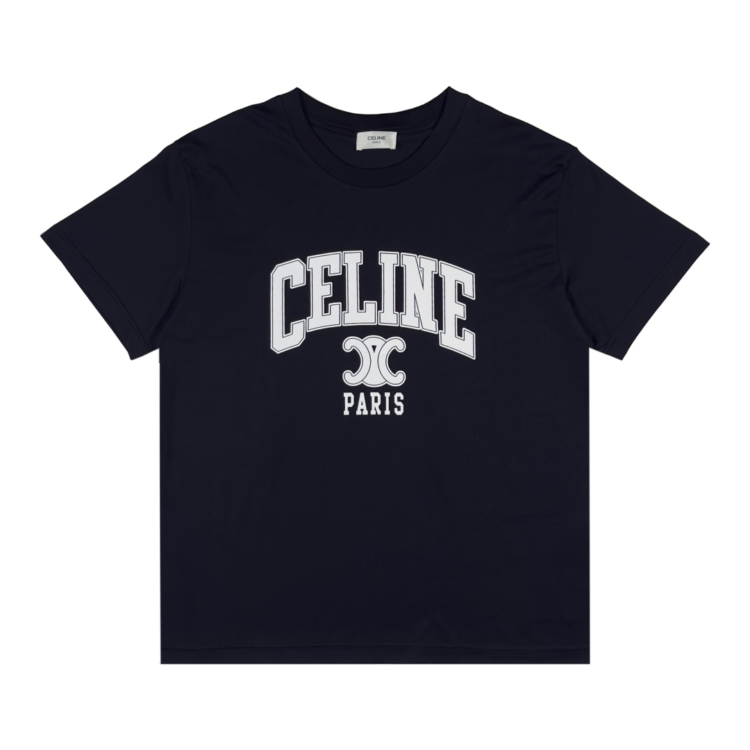 Camiseta de manga corta con estampado de letras Cein* CE Paris, tallas XS-L