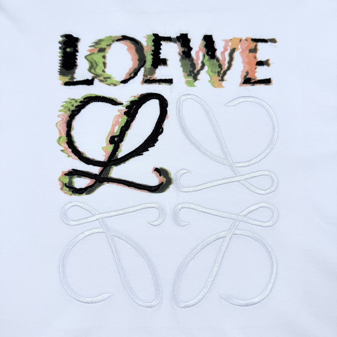 Loewe Anagram 幻彩拼色刺绣短袖 码数XS-L p140