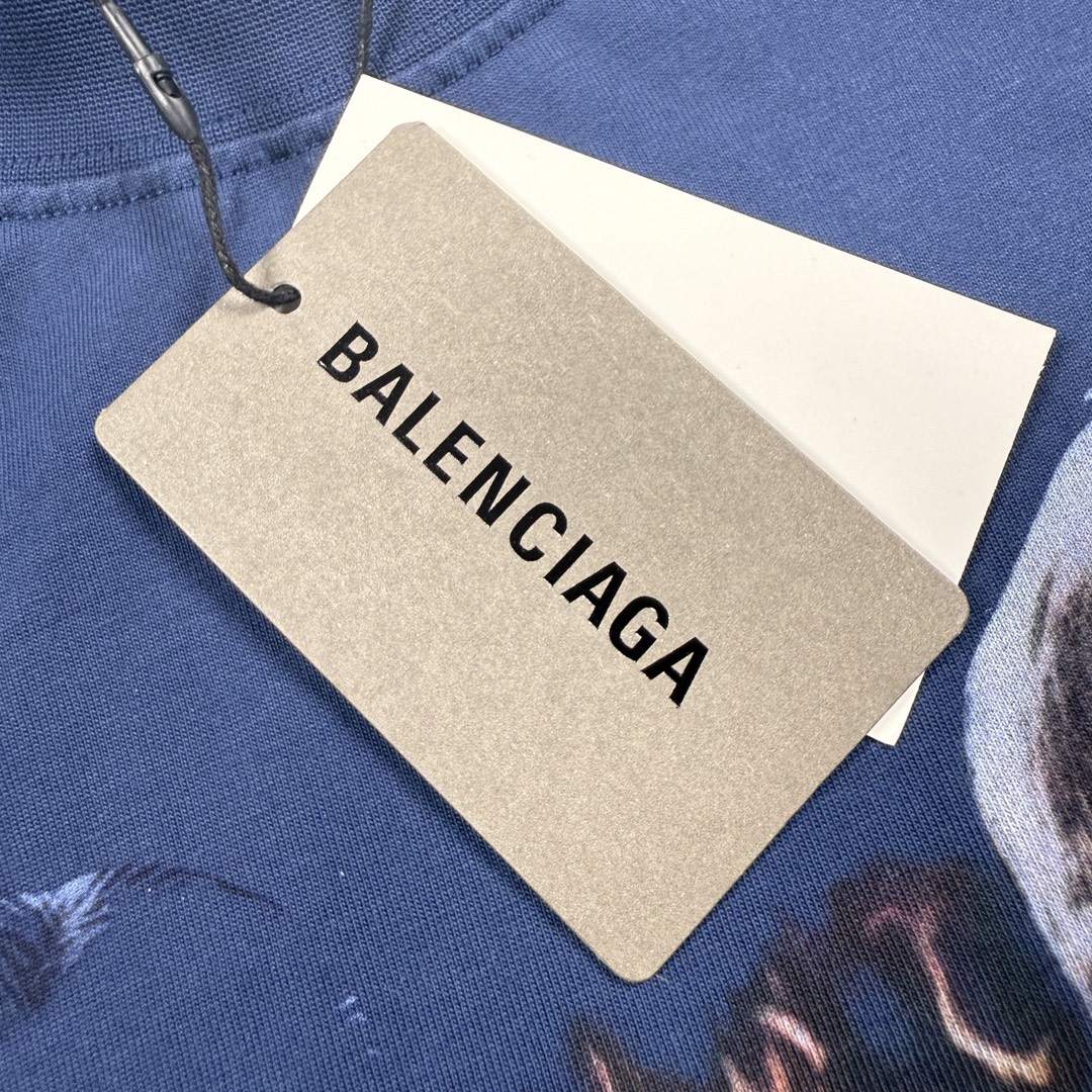 Balenciag* 巴黎世家 人像系列 pp krit印花短袖 码数XS-L p150