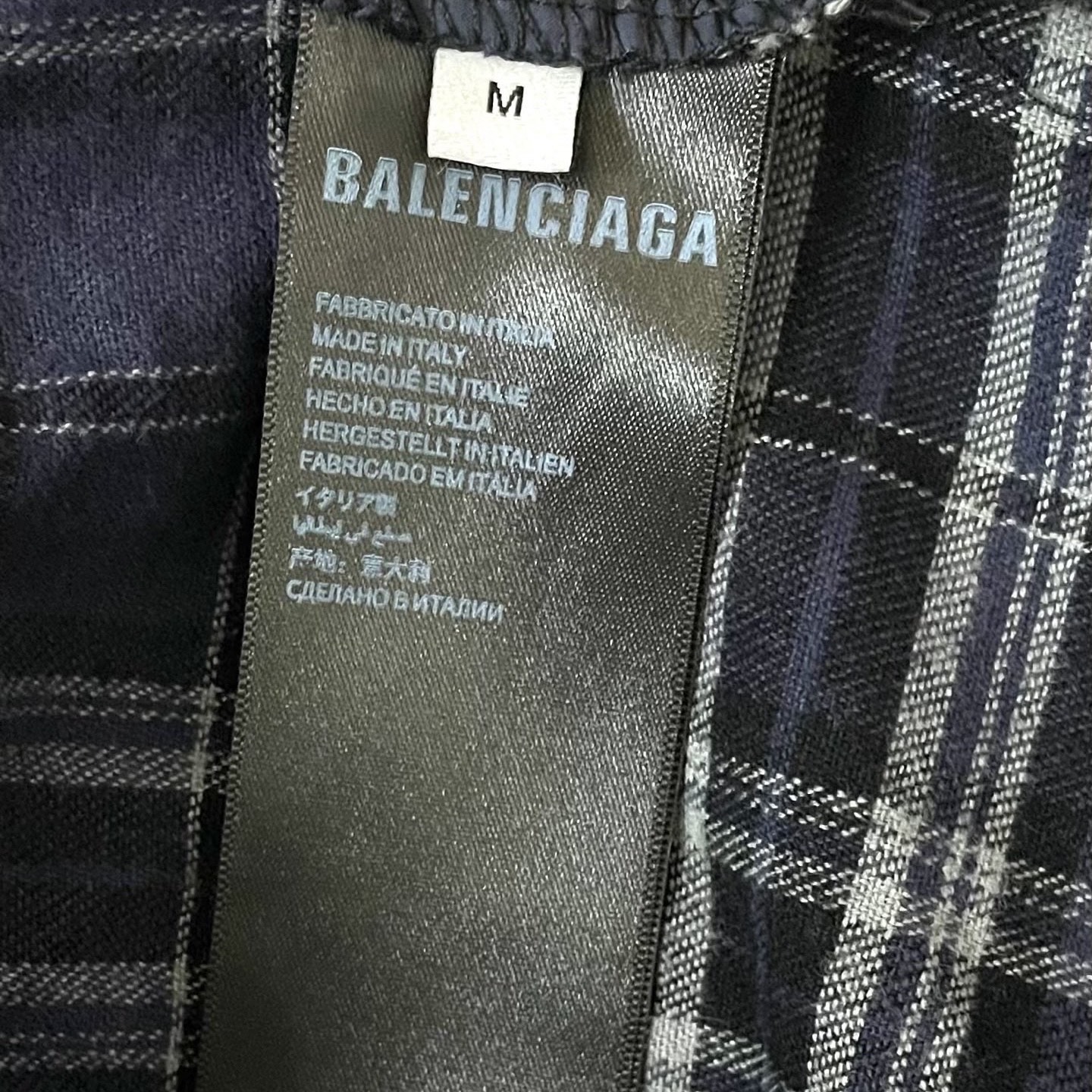 Balenciaga Balenciaga 巴黎世家 格纹法兰绒长裤 码数XS-L