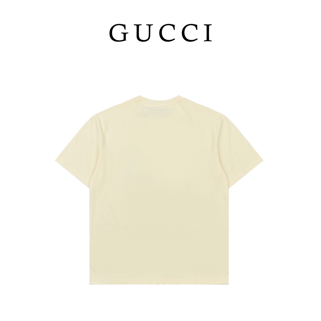 Gucci古驰24ss新款互扣印花短袖